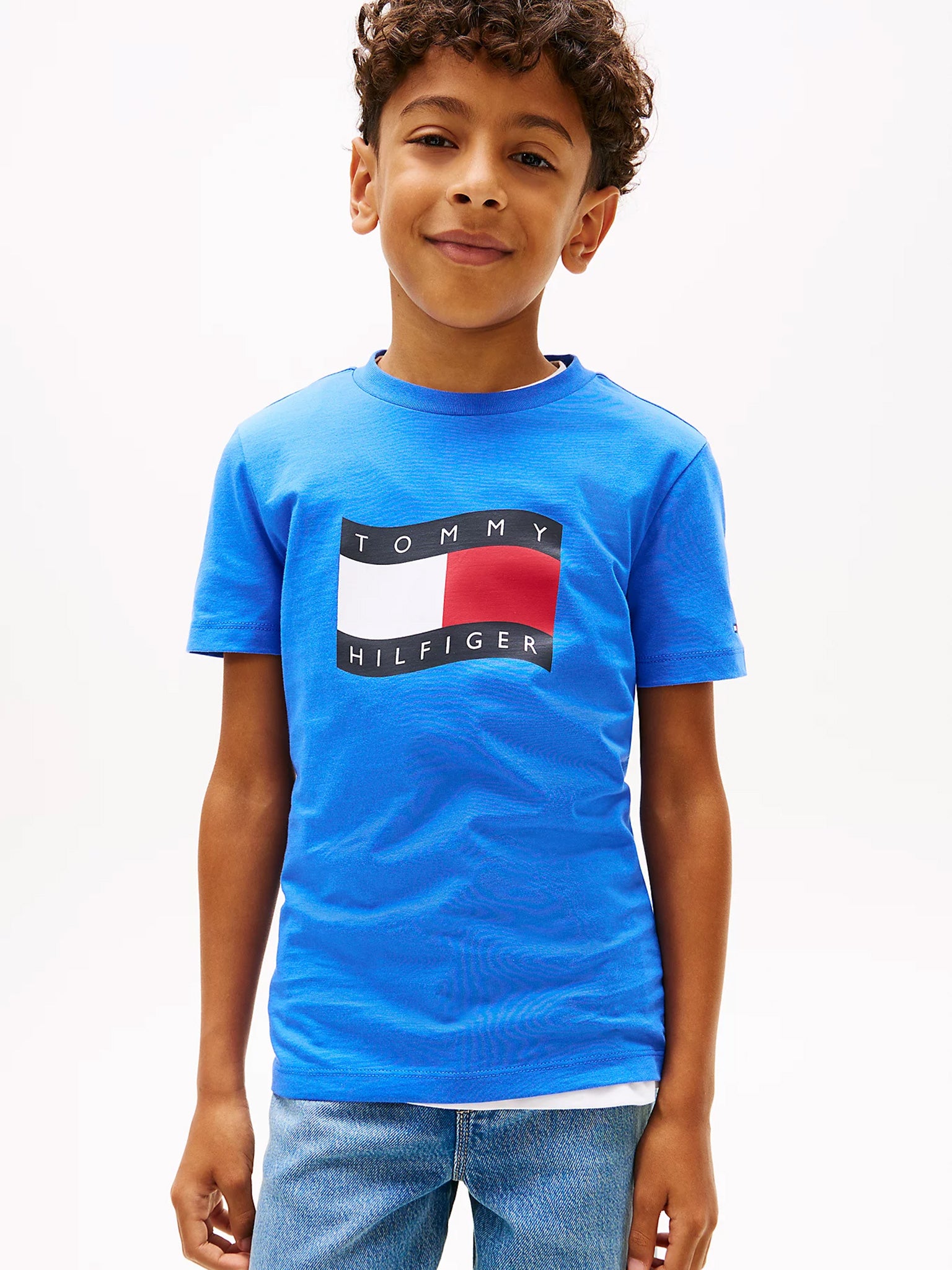 Παιδική μπλούζα μακό WAVY FLAG T-SHIRT KB0KB10275C6H | KB0KB10275C6H