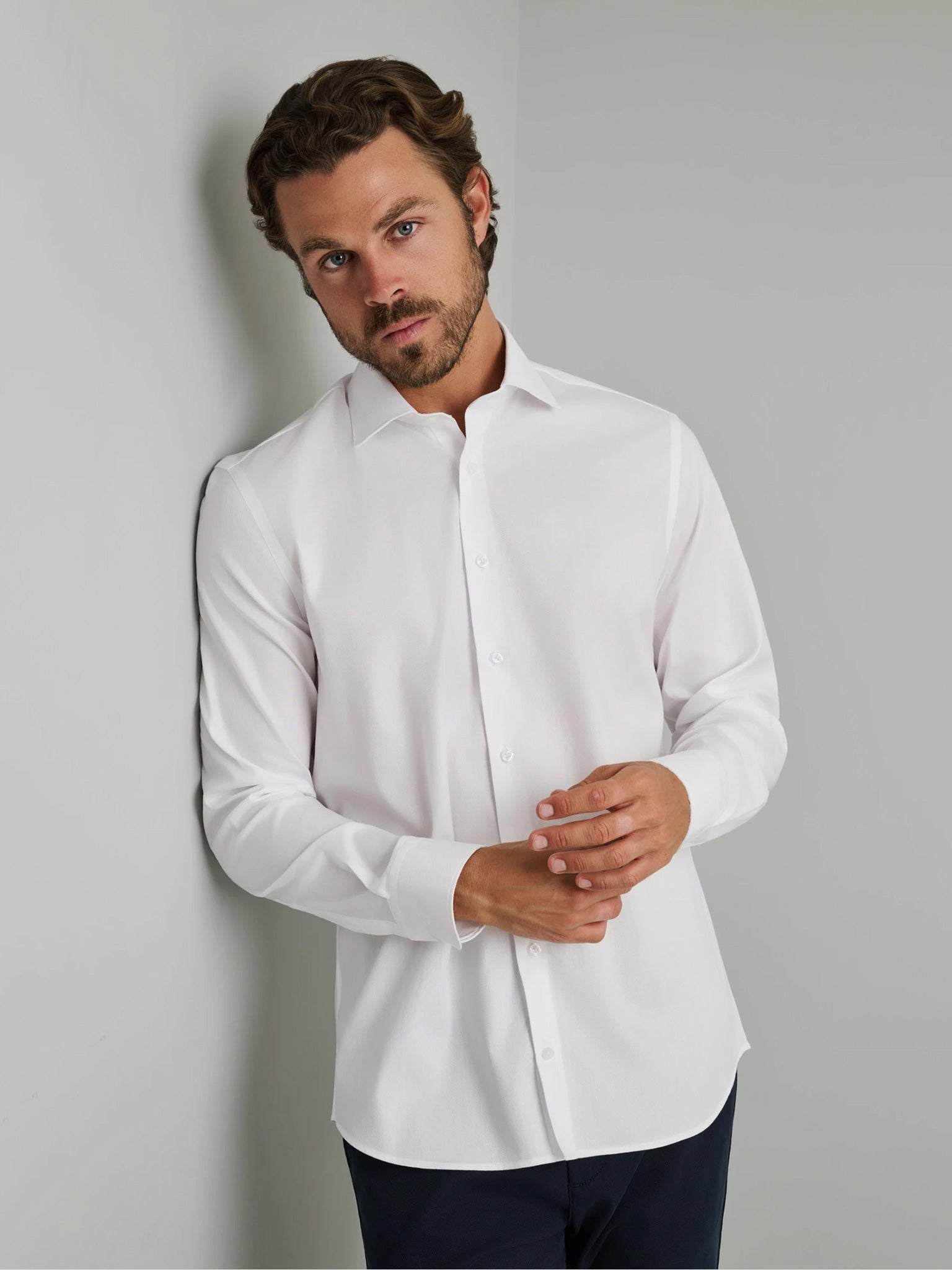 Ανδρικό πουκάμισο absolute white 24NG.BX215/NGM.1 | 24NG.BX215/NGM.1