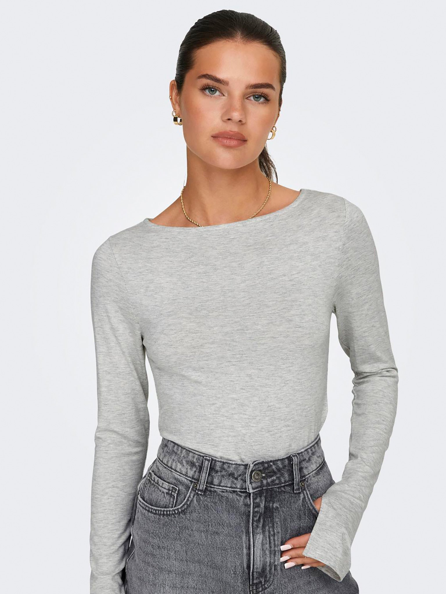 Γυναικεία μπλούζα μακό ONLFELINA L/S BOATNECK SLIT TOP CS JRS 15336321 | 15336321