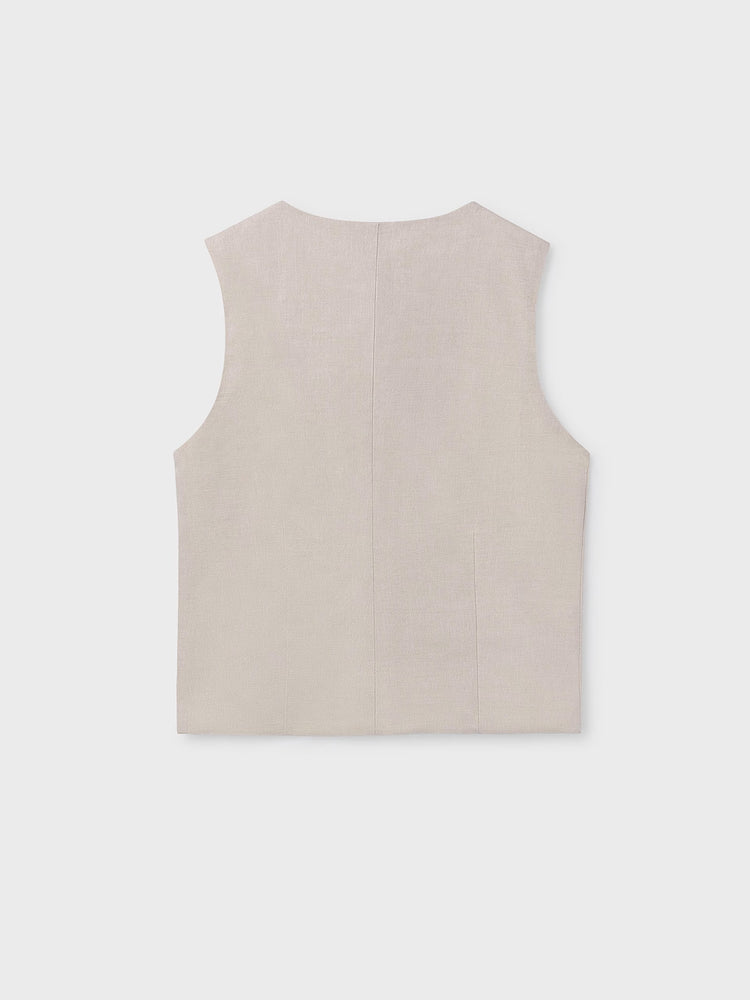 Εφηβικό γιλέκο λινό | 26-06357-019