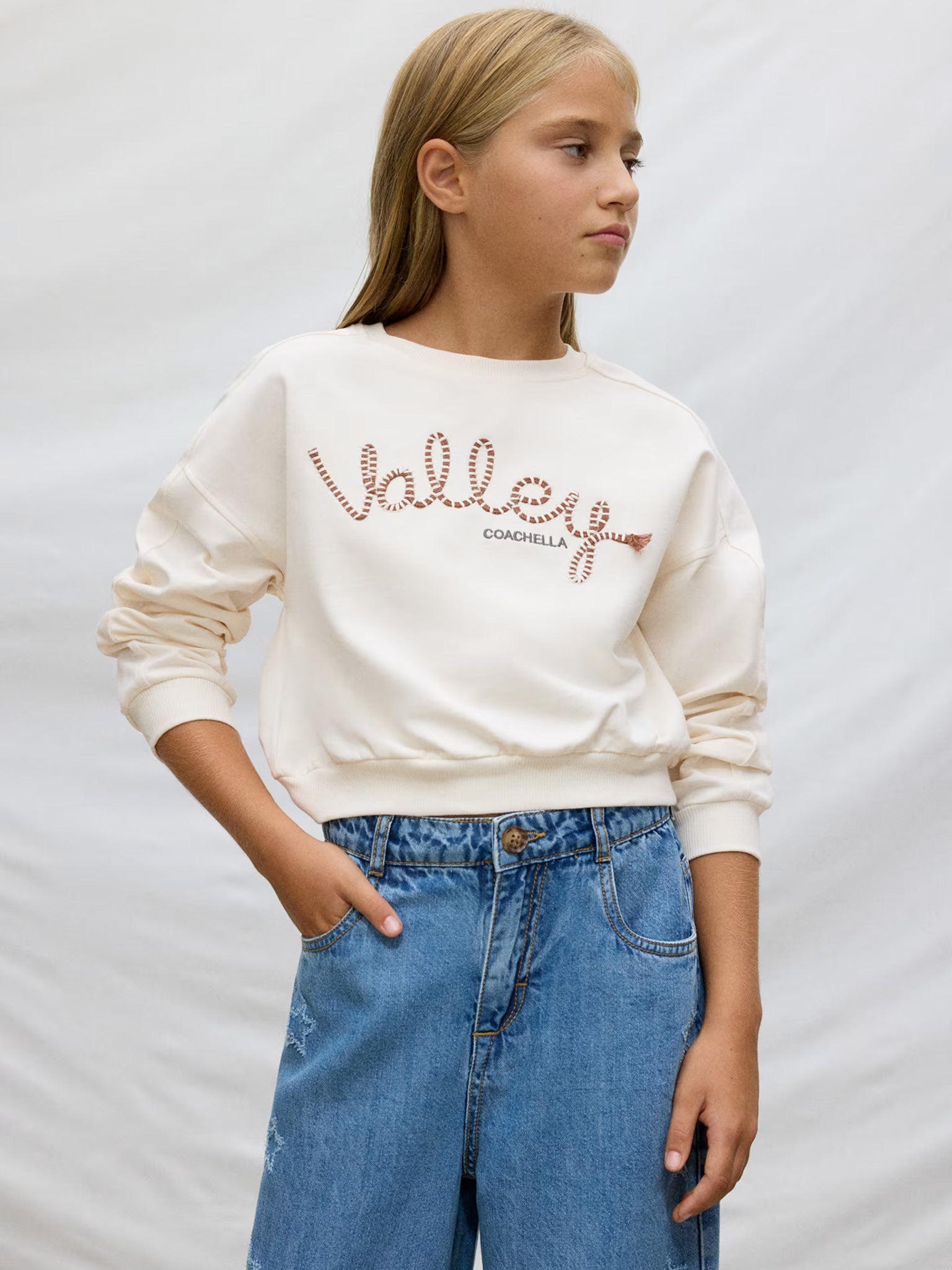 Εφηβική μπλούζα φούτερ | 26-06401-078