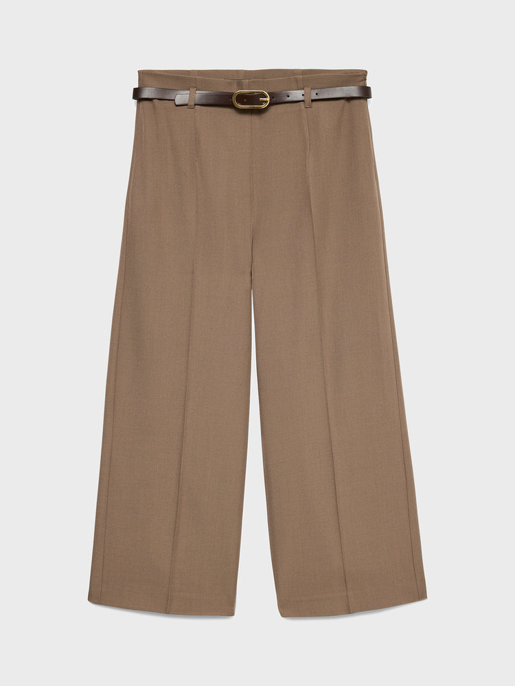Γυναικείζα ζιπ κιλότ με ζώνη VMALESSIA MW 7/8 BELT PANT 10341297 | 10341297