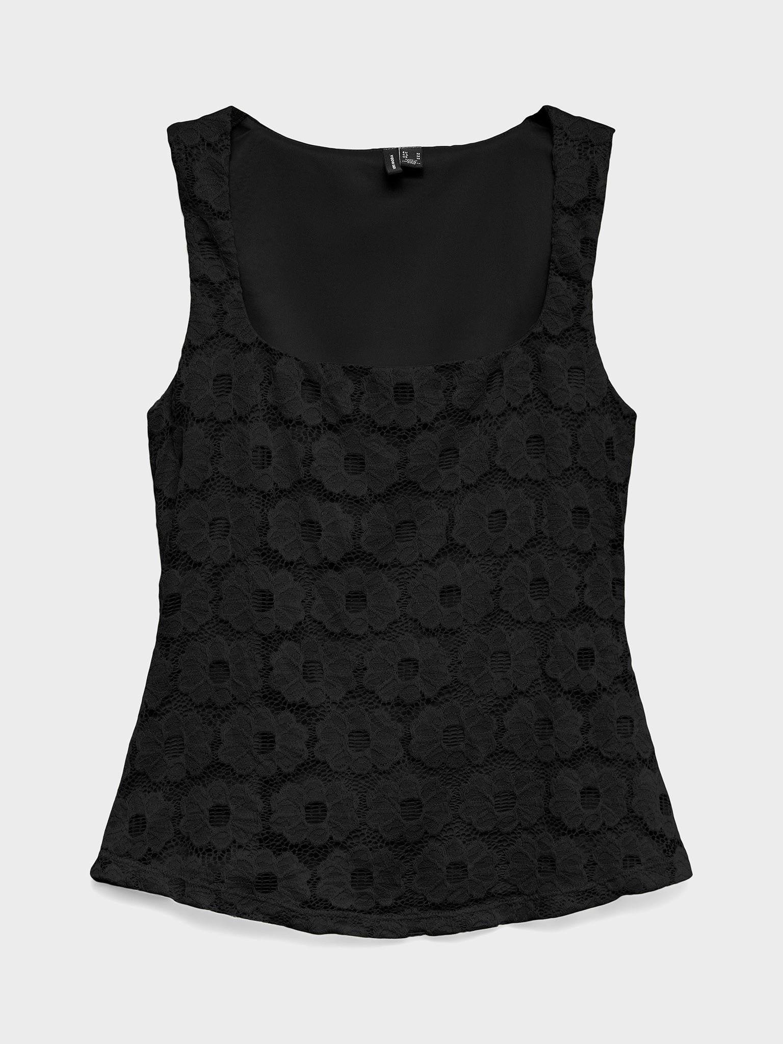 Γυναικεία μπλούζα με δαντέλα VMJANELLE SL SQUARE NECK TOP 10344443 | 10344443