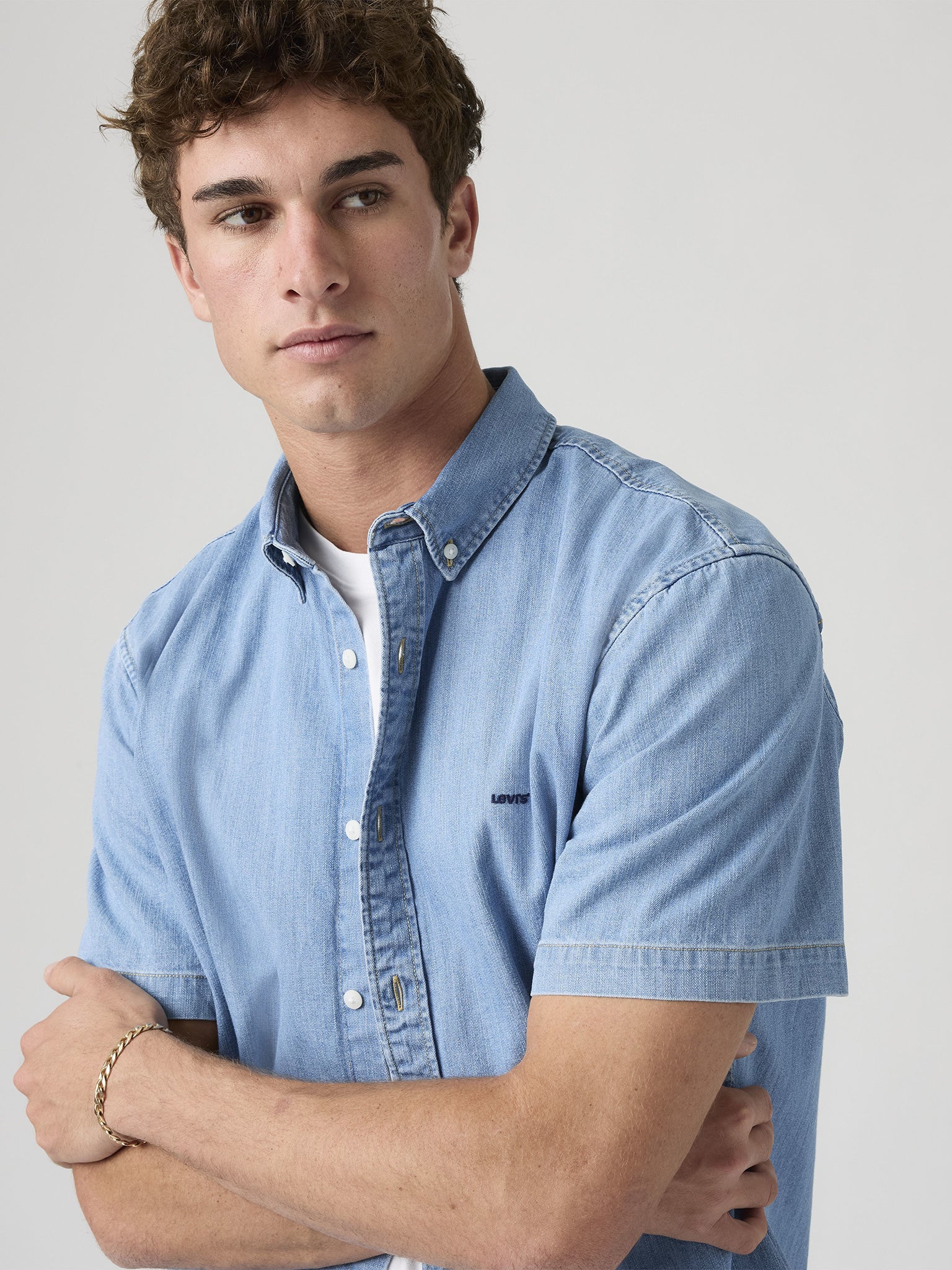 Ανδρικό πουκάμισο τζιν overshirt A91610007 | A91610007