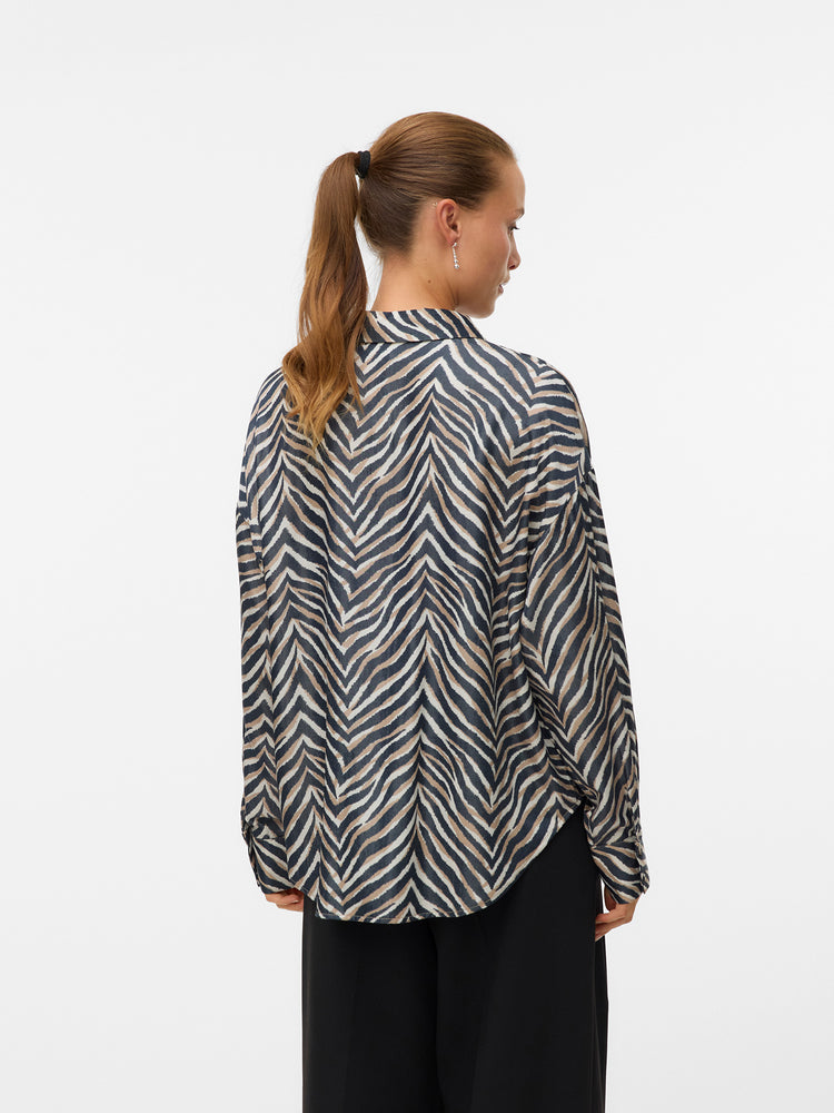 Γυναικείο πουκάμισο zebra VMVINA SONYA LS SHIRT WVN 10337393 | 10337393