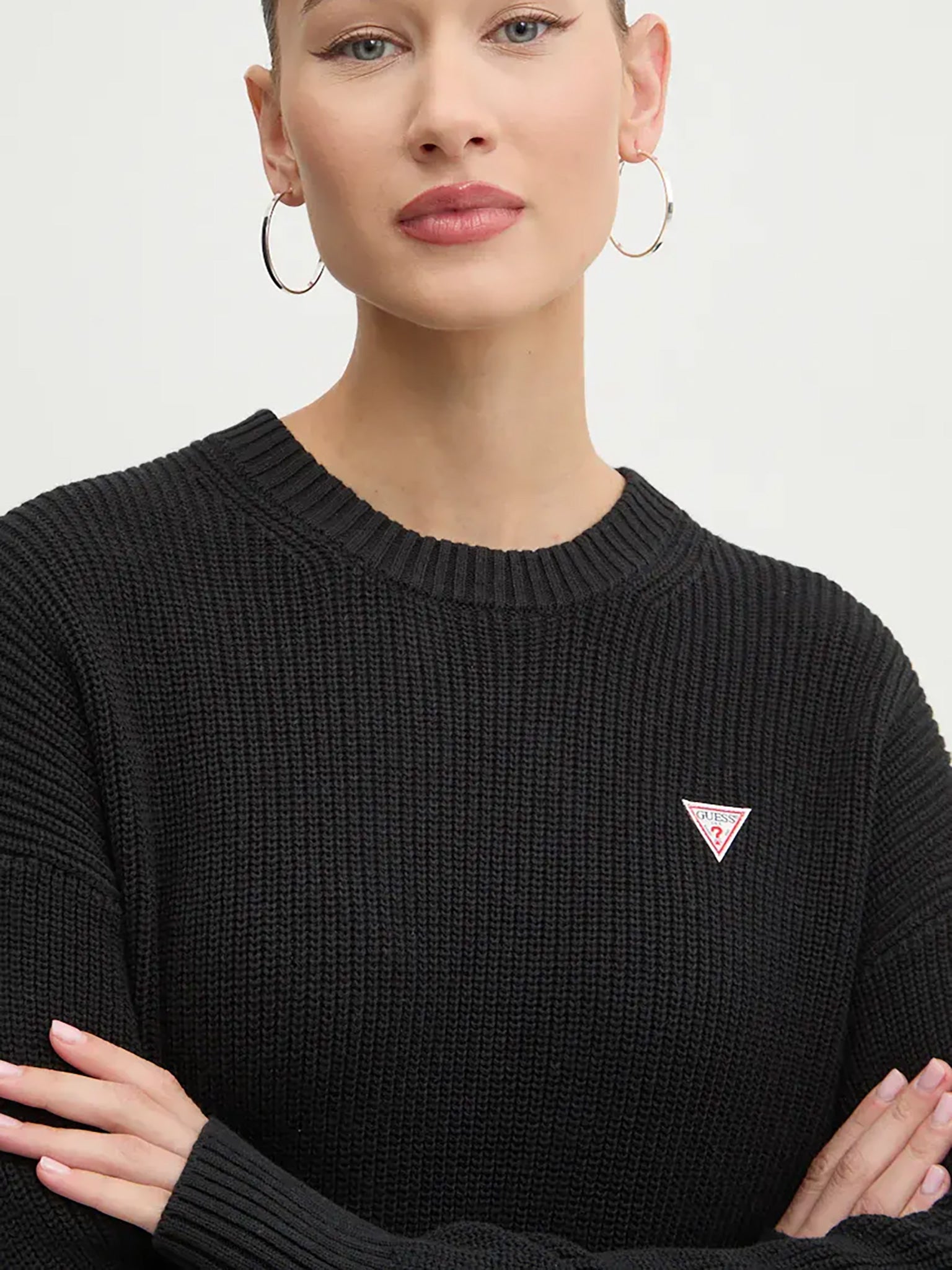Γυναικεία μπλούζα πλεκτή W4BR08Z3HM1JBLK | W4BR08Z3HM1JBLK