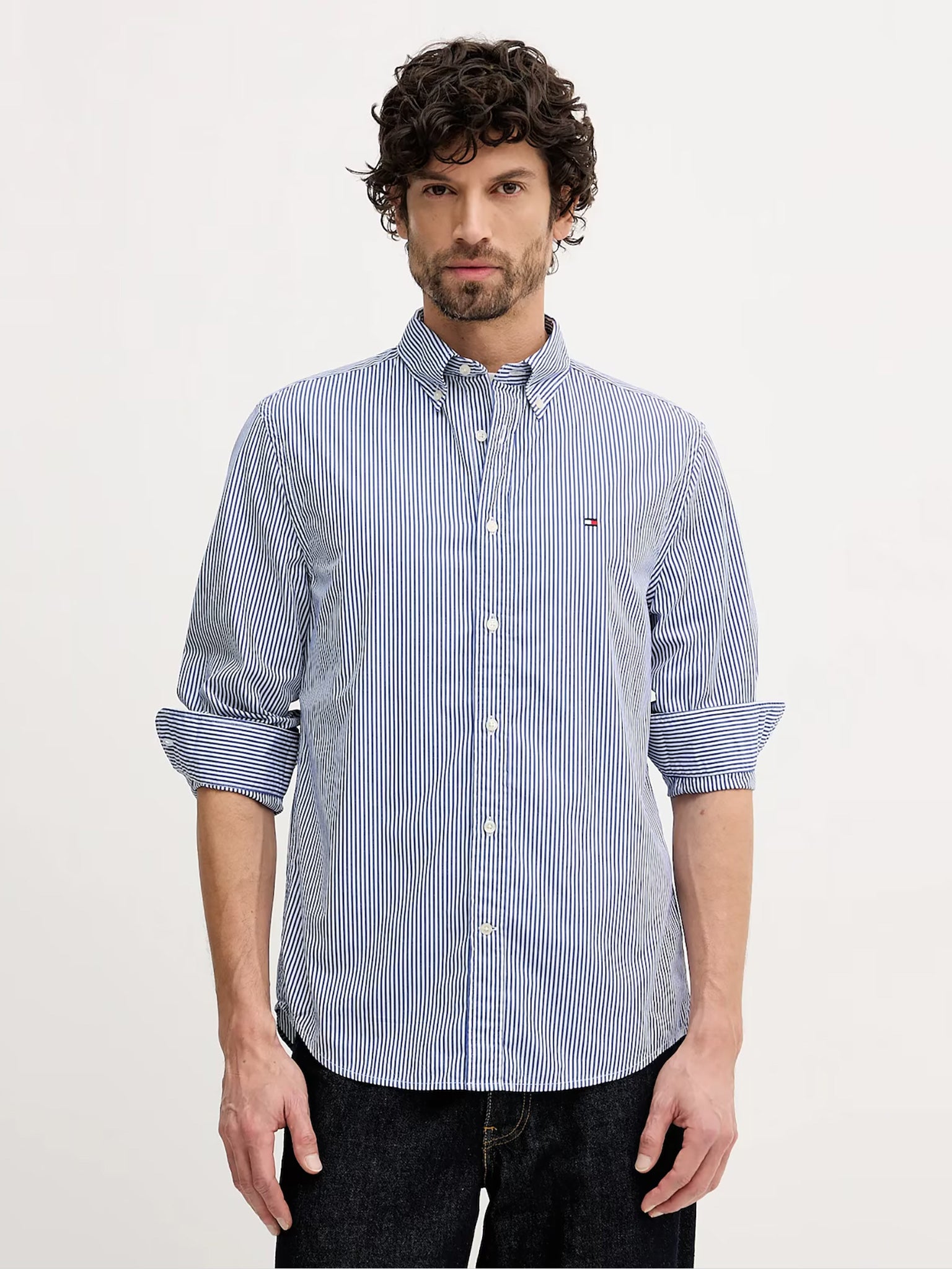 Ανδρικό πουκάμισο ριγέ CORE FLEX POP CLASSIC STP SHIRT MW0MW414030A4 | MW0MW414030A4
