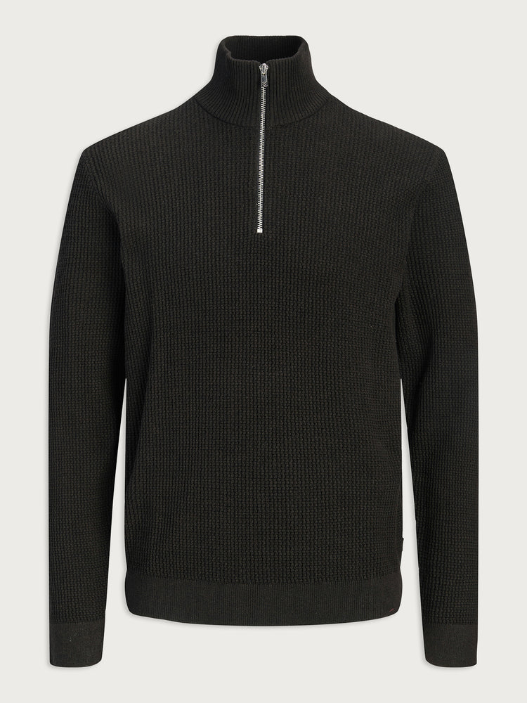 Ανδρική μπλούζα πλεκτή JPRBLUSTANLEY KNIT HALF ZIP 12305683  | 12305683