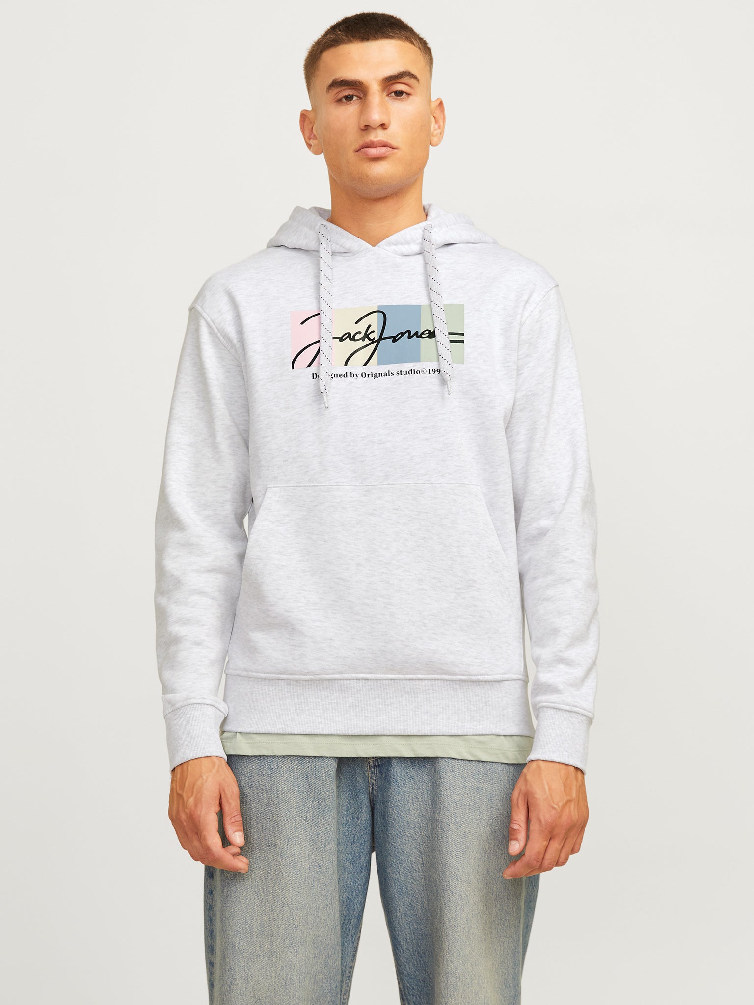 Ανδρική μπλούζα φούτερ JORPORTLAND BLOCK SWEAT HOOD LN 12262421 | 12262421