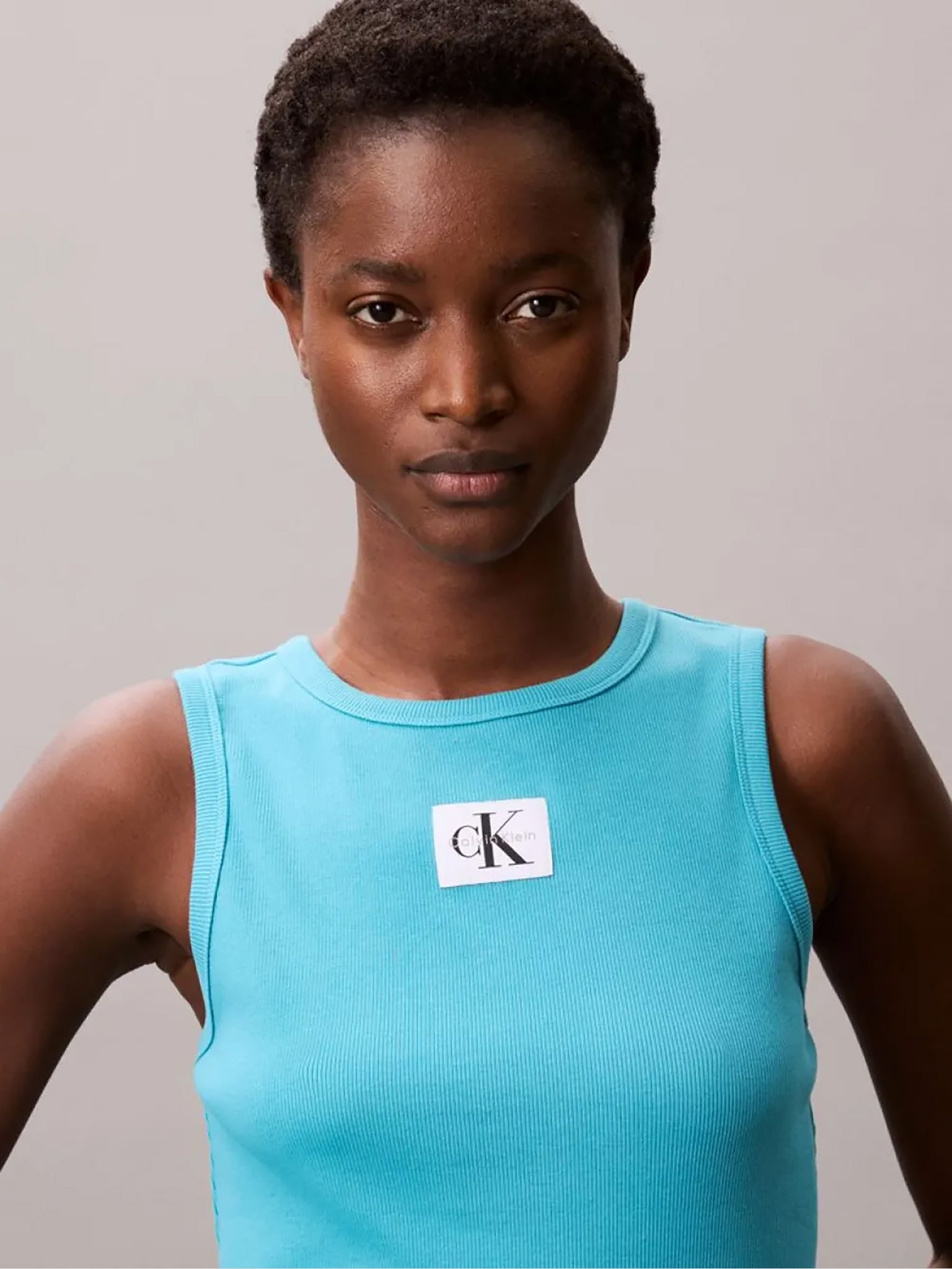 Γυναικεία μπλούζα ριπ A - WVN LBL 2X2 CTTN LV047C201GXEG | LV047C201GXEG