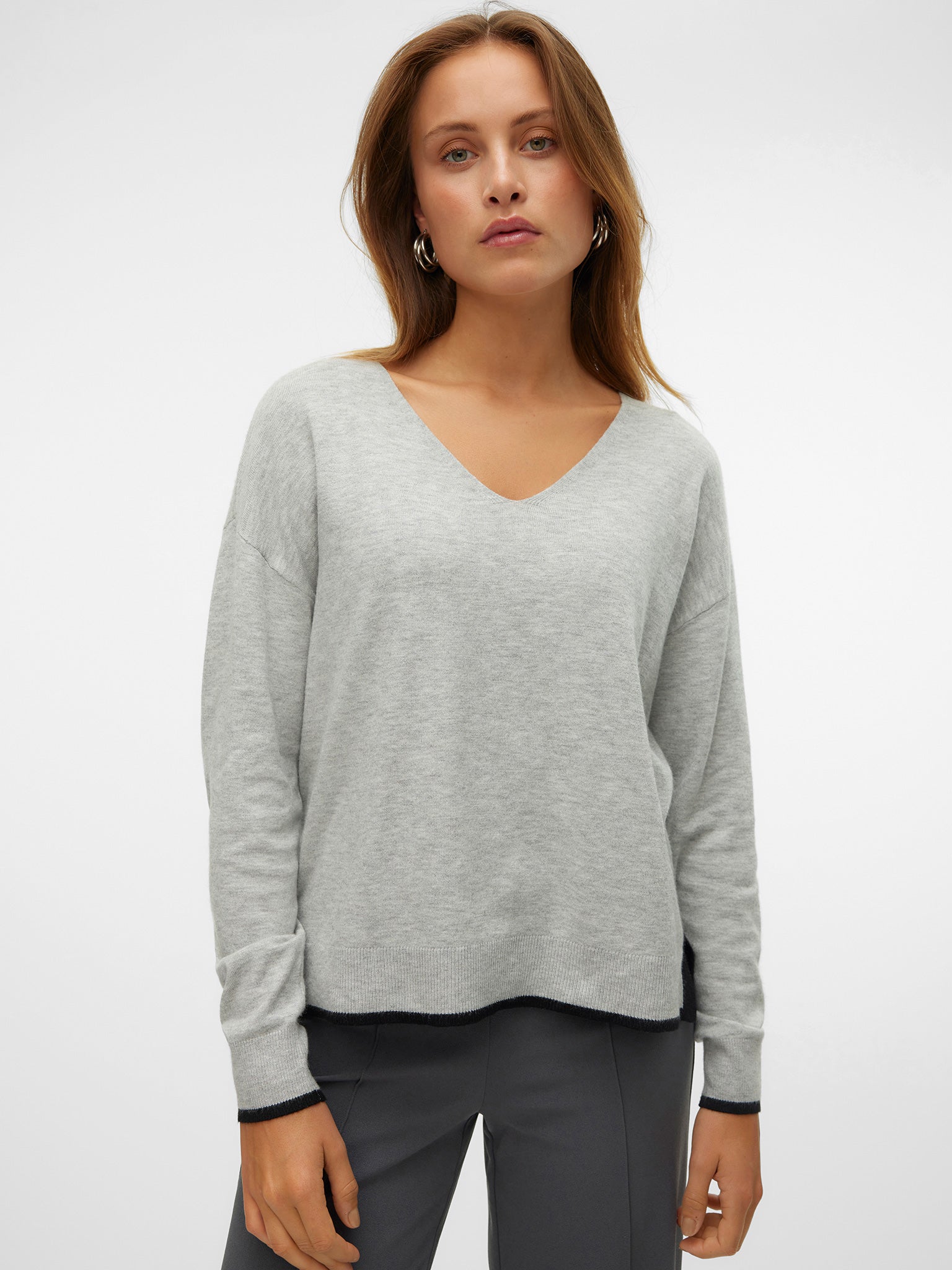 Γυναικεία μπλούζα πλεκτή VMNEW BREEZE LS V-NECK PULLOVER BOO ENT 10311090 | 10311090