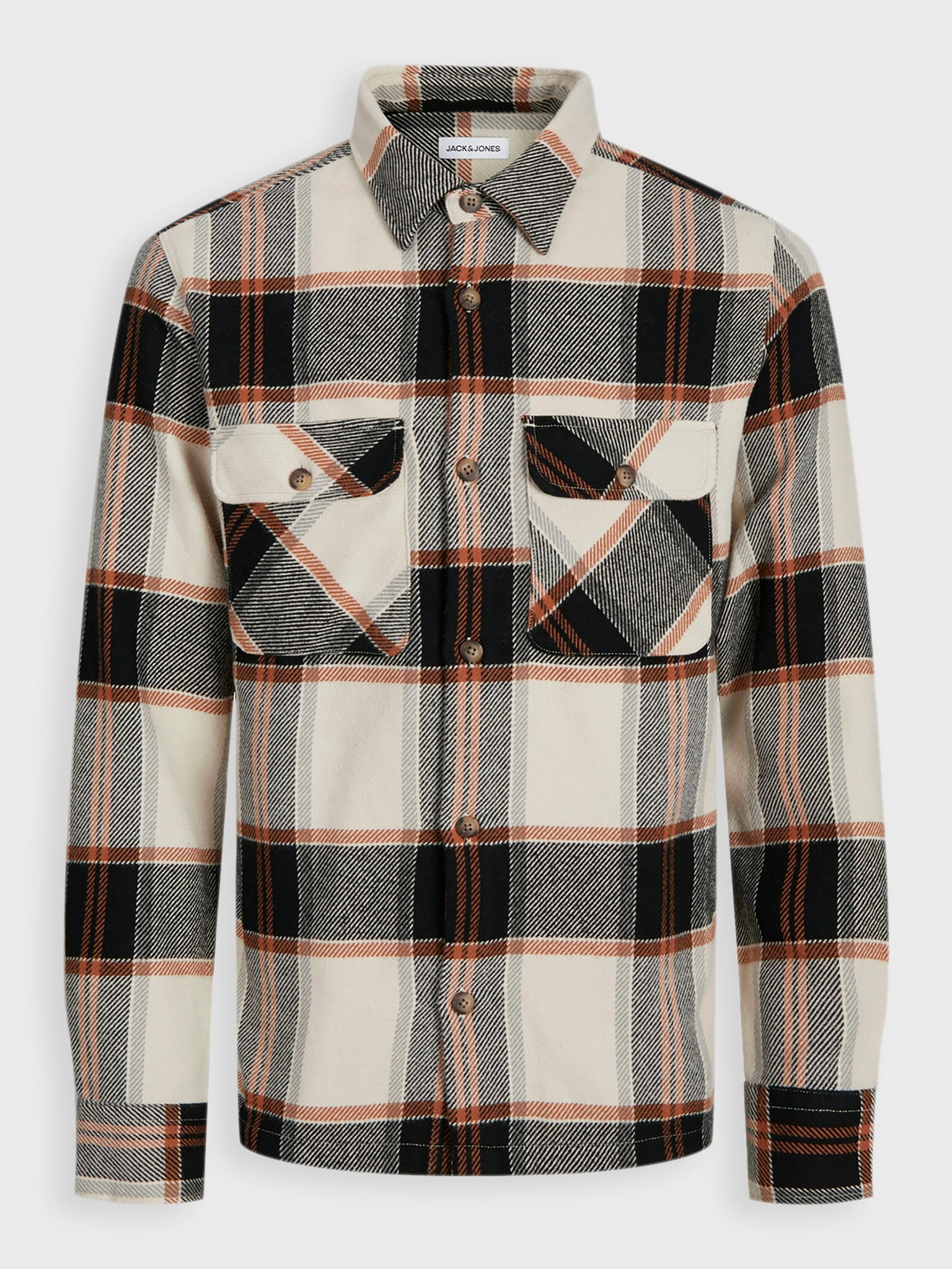 Ανδρικό πουκάμισο καρό JJDARREN FLANNEL OVERSHIRT LS 12261170 | 12261170