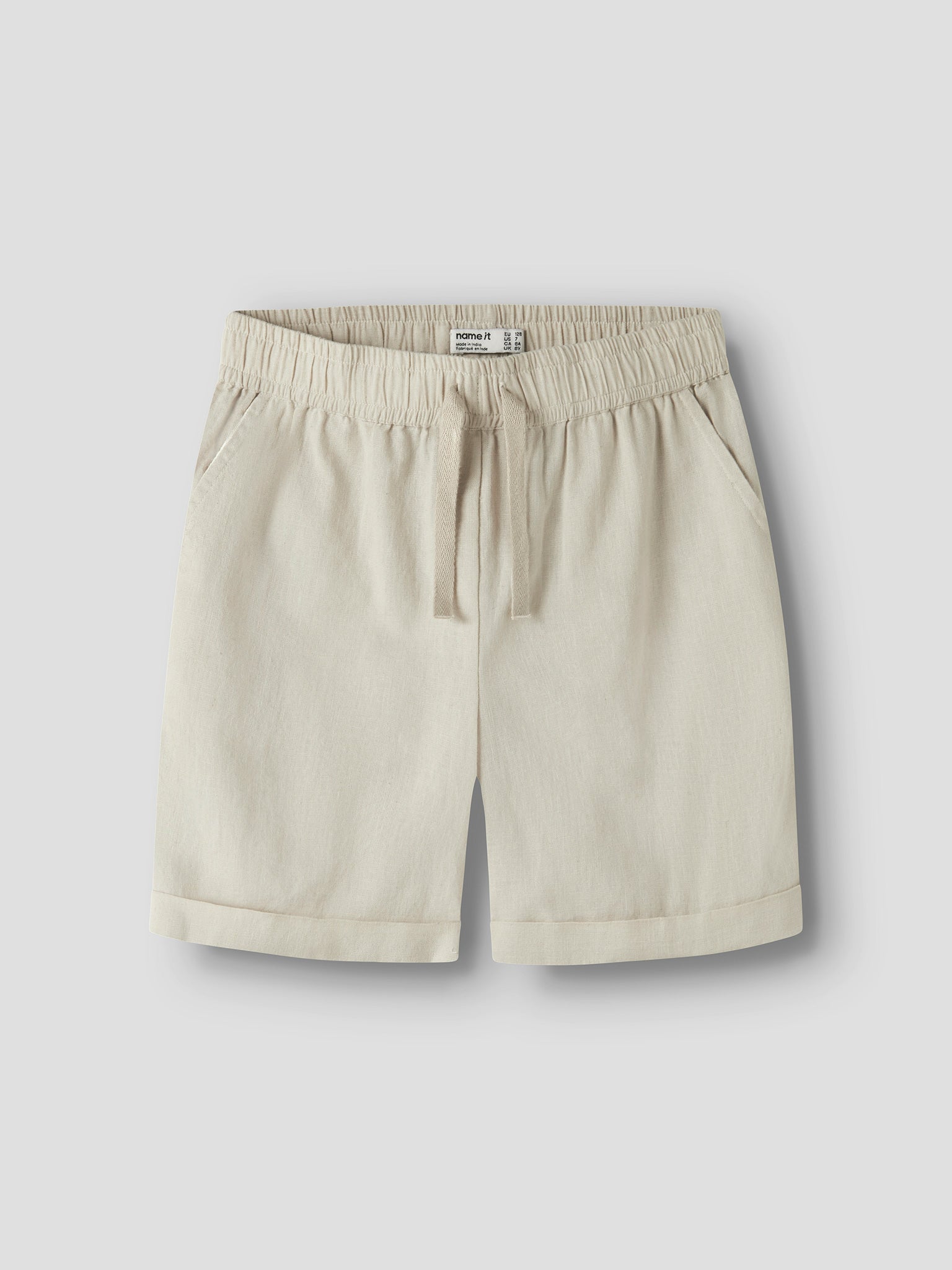 Εφηβική βερμούδα λινή NKMFALINNEN SHORTS 13240460 | 13240460