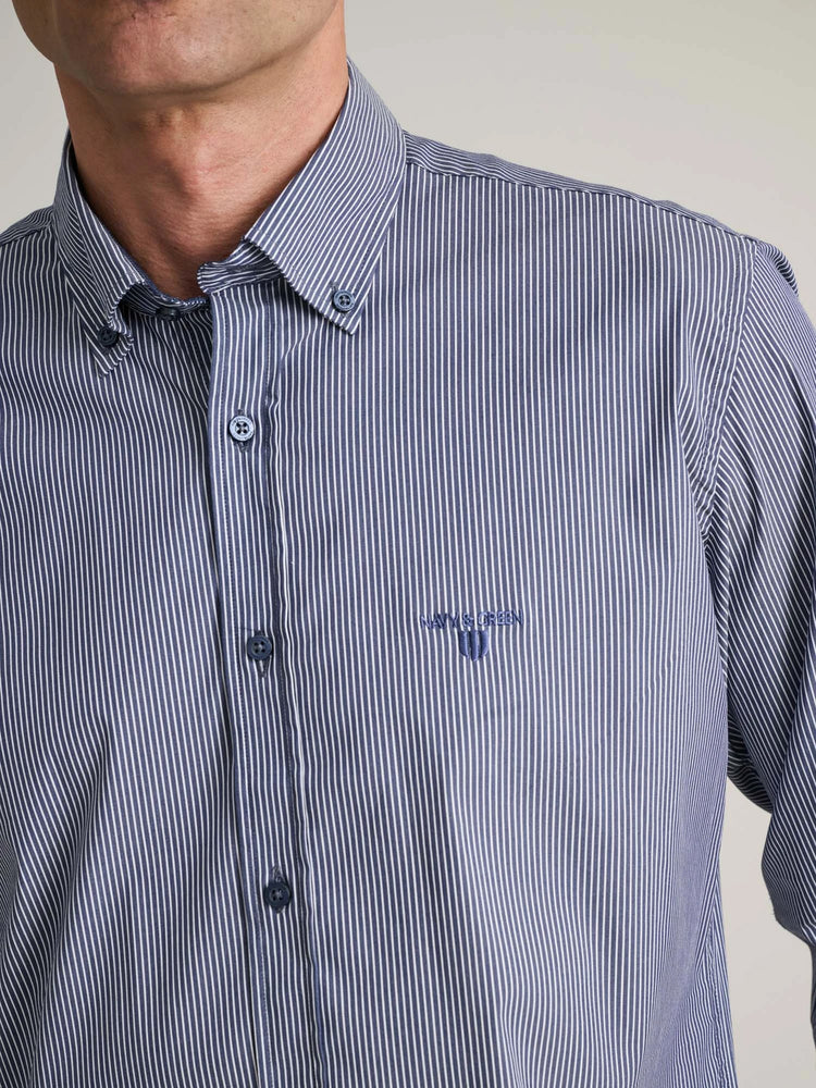 Ανδρικό πουκάμισο dark blue/white | 24NG.CA260/1B