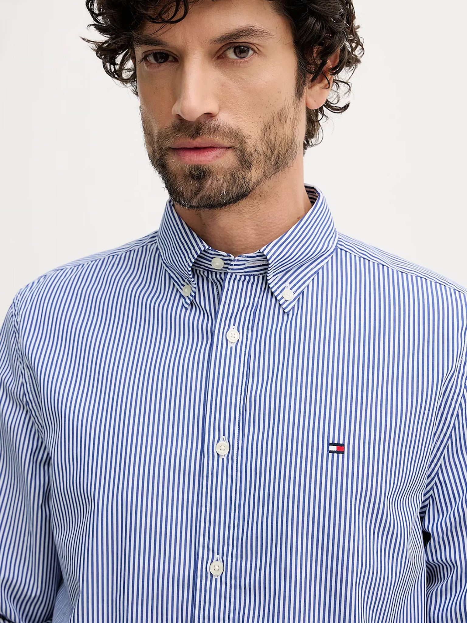 Ανδρικό πουκάμισο ριγέ CORE FLEX POP CLASSIC STP SHIRT MW0MW414030A4 | MW0MW414030A4