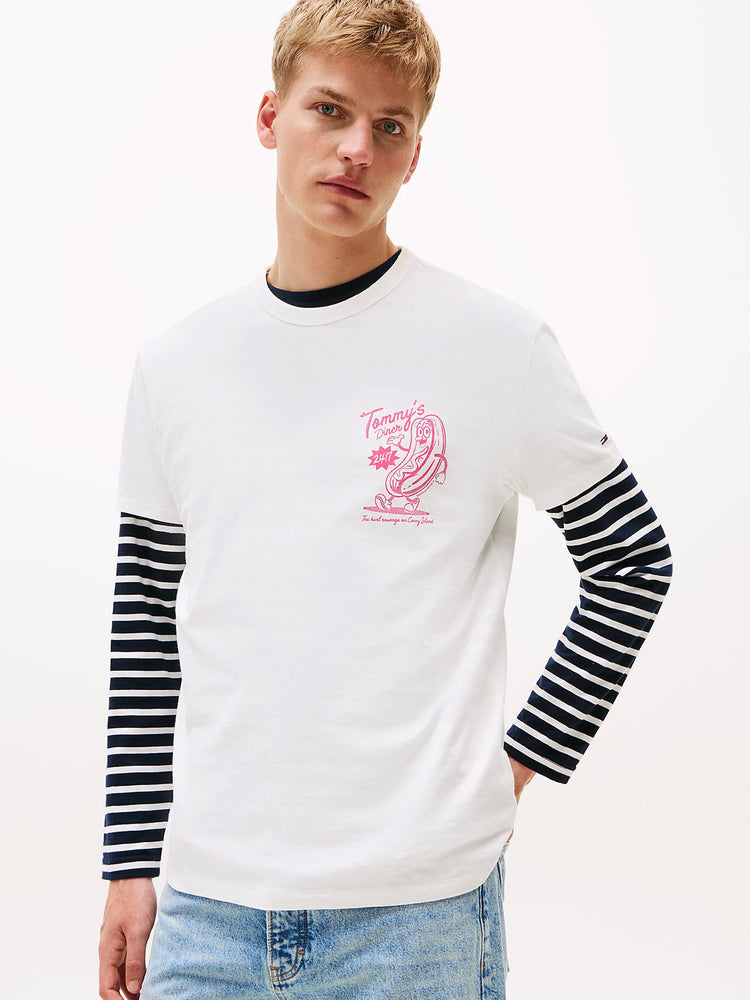 Ανδρικό t-shirt TJM REG NOVELTY FAIR TEE EXT DM0DM21829YBL | DM0DM21829YBL