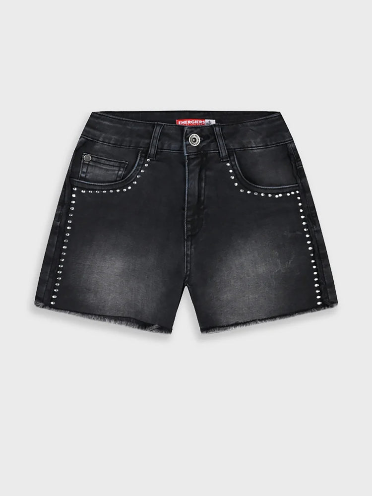 Εφηβικό σορτς τζιν με στρας | 16-226253-2