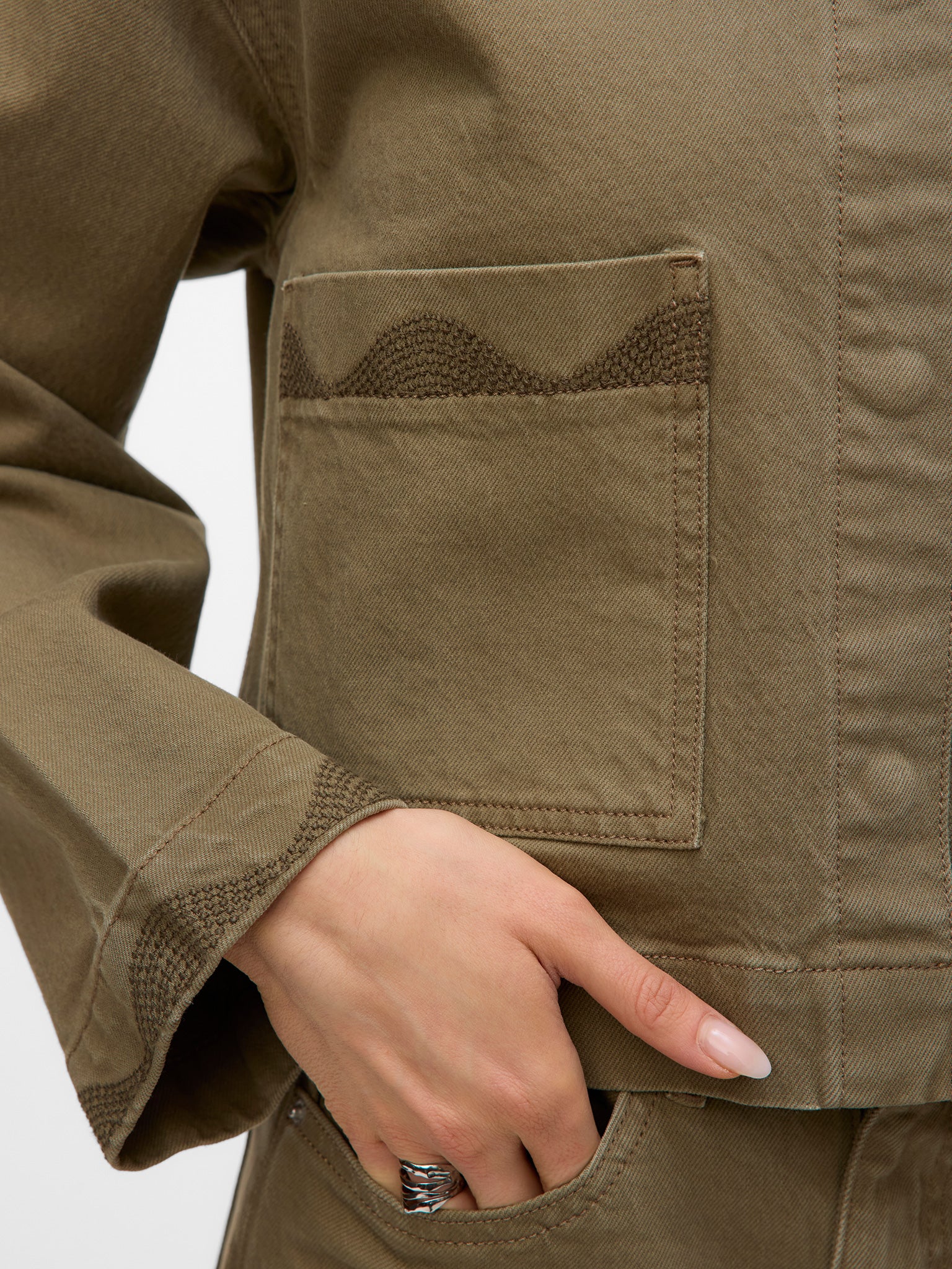 Γυναικείο τζάκετ crop VMTYLLA LS COLORED DNM JACKET 10332455 | 10332455