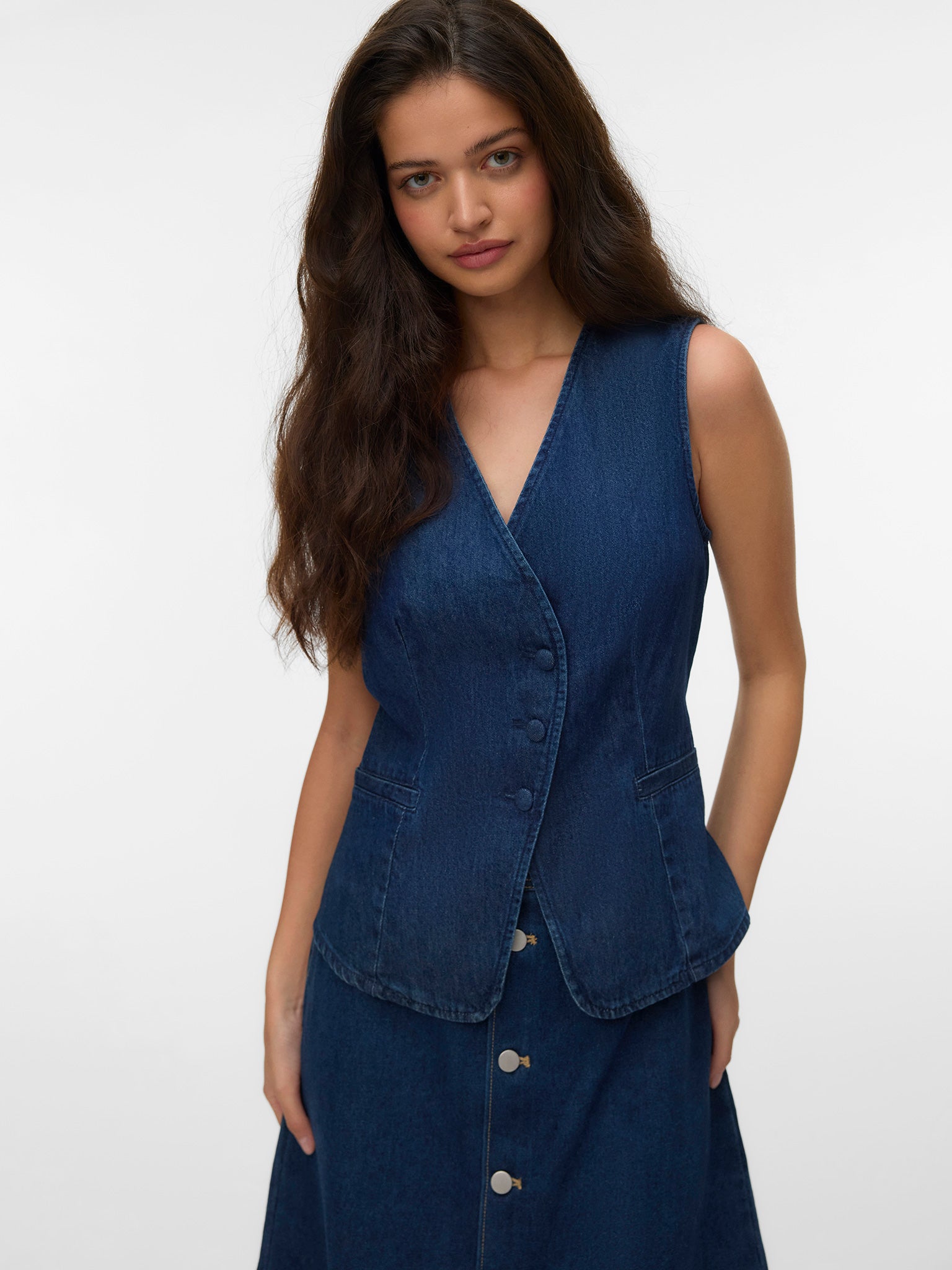 Γυναικείο γιλέκο τζιν VMVITA SL DENIM WAISTCOAT YO3102 10345126 | 10345126