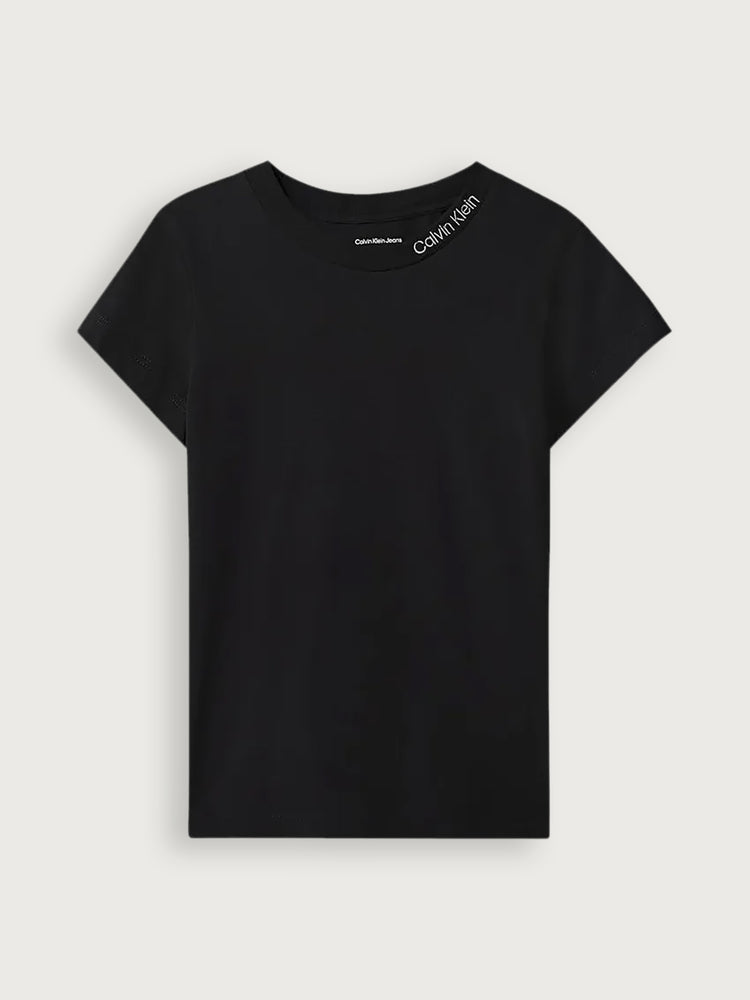 Παιδική μπλούζα μακό NECKLINE EMBRO SLIM SS T-SHIRT LVCKFJA17GBEH | LVCKFJA17GBEH