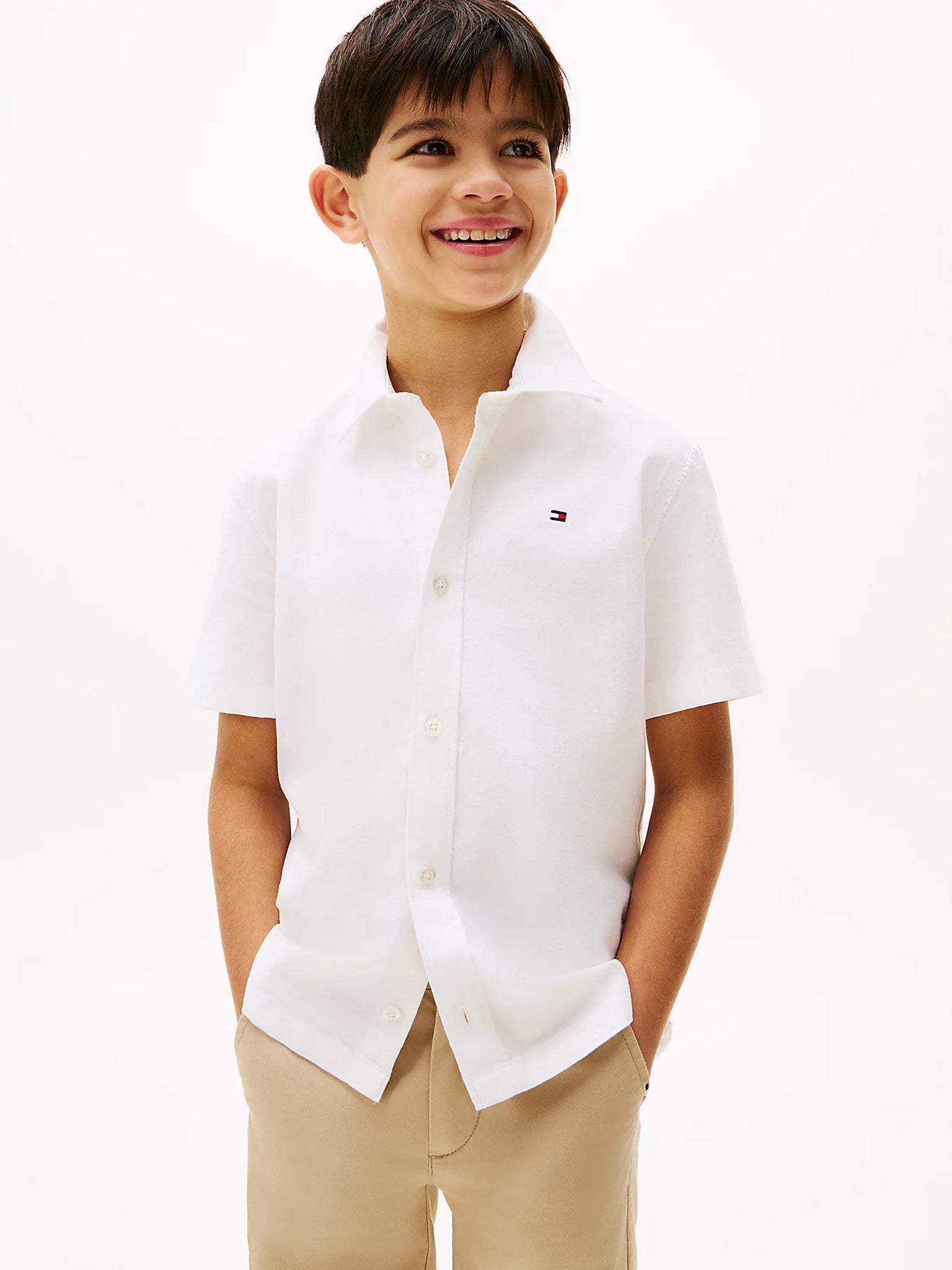 Παιδικό πουκάμισο STRETCH OXFORD SHIRT SS KB0KB09554YBR | KB0KB09554YBR
