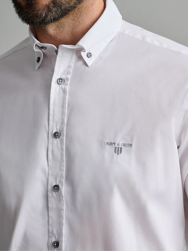 Ανδρικό πουκάμισο 24NG.SD61/1B.6 White | 24NG.SD61/1B.6