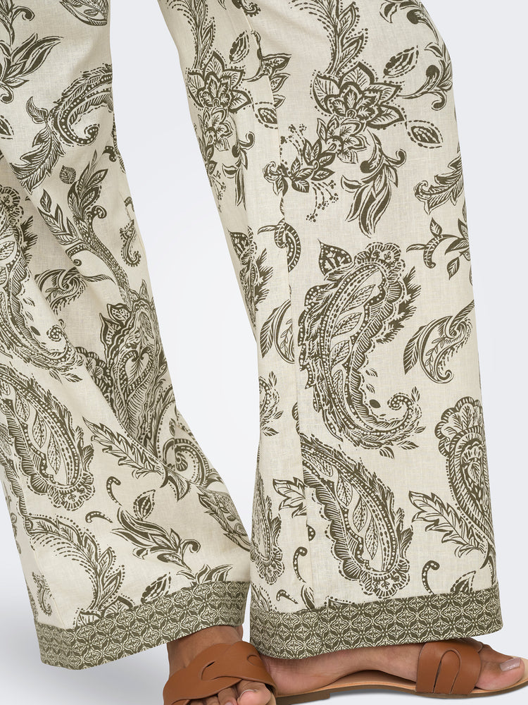 Γυναικεία παντελόνα ONLLIANA LEYA PULL UP PAISLEY PANT 15373650 | 15373650