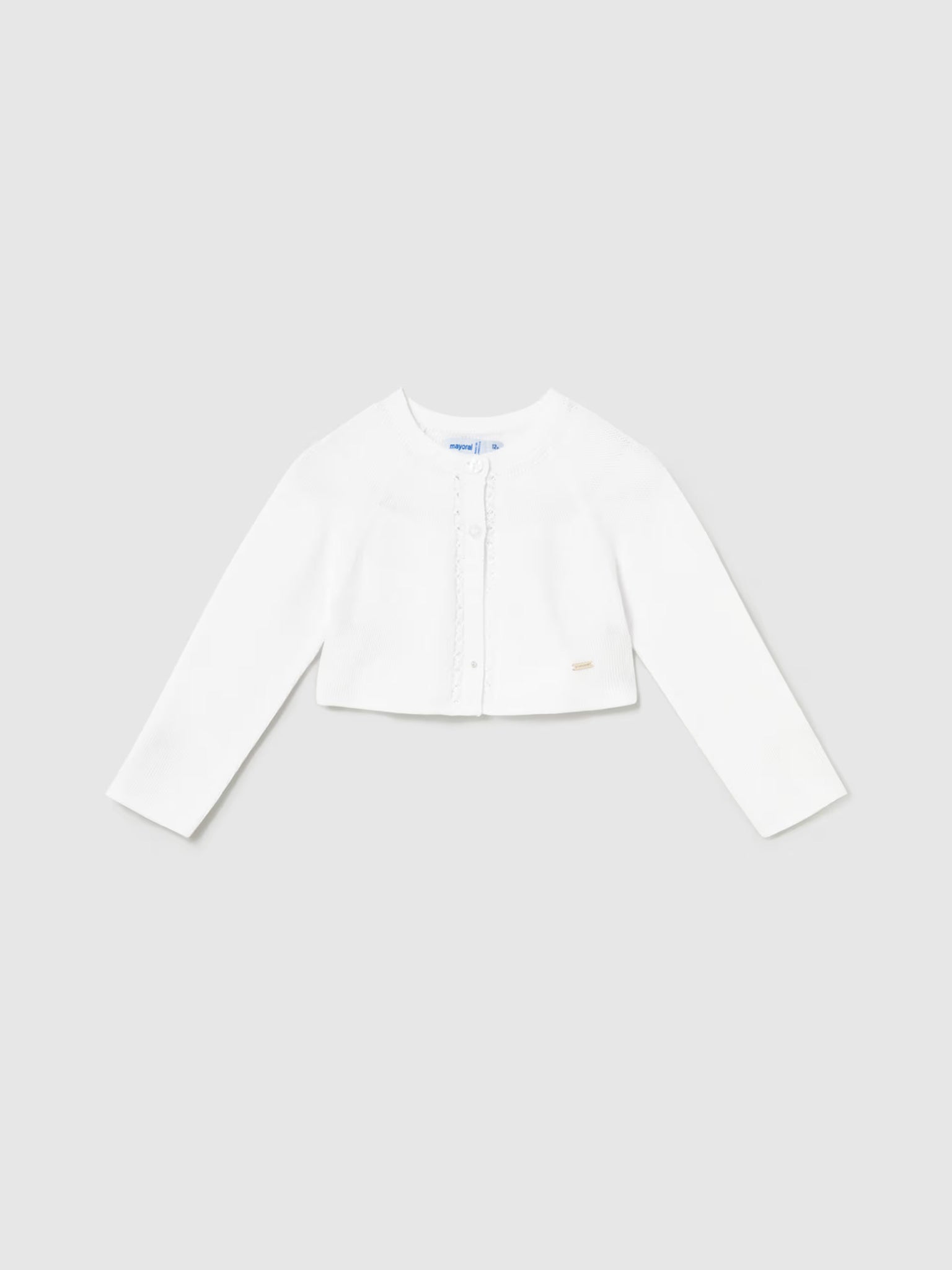 Βρεφική ζακέτα με ασημί κλωστή | 26-00302-078