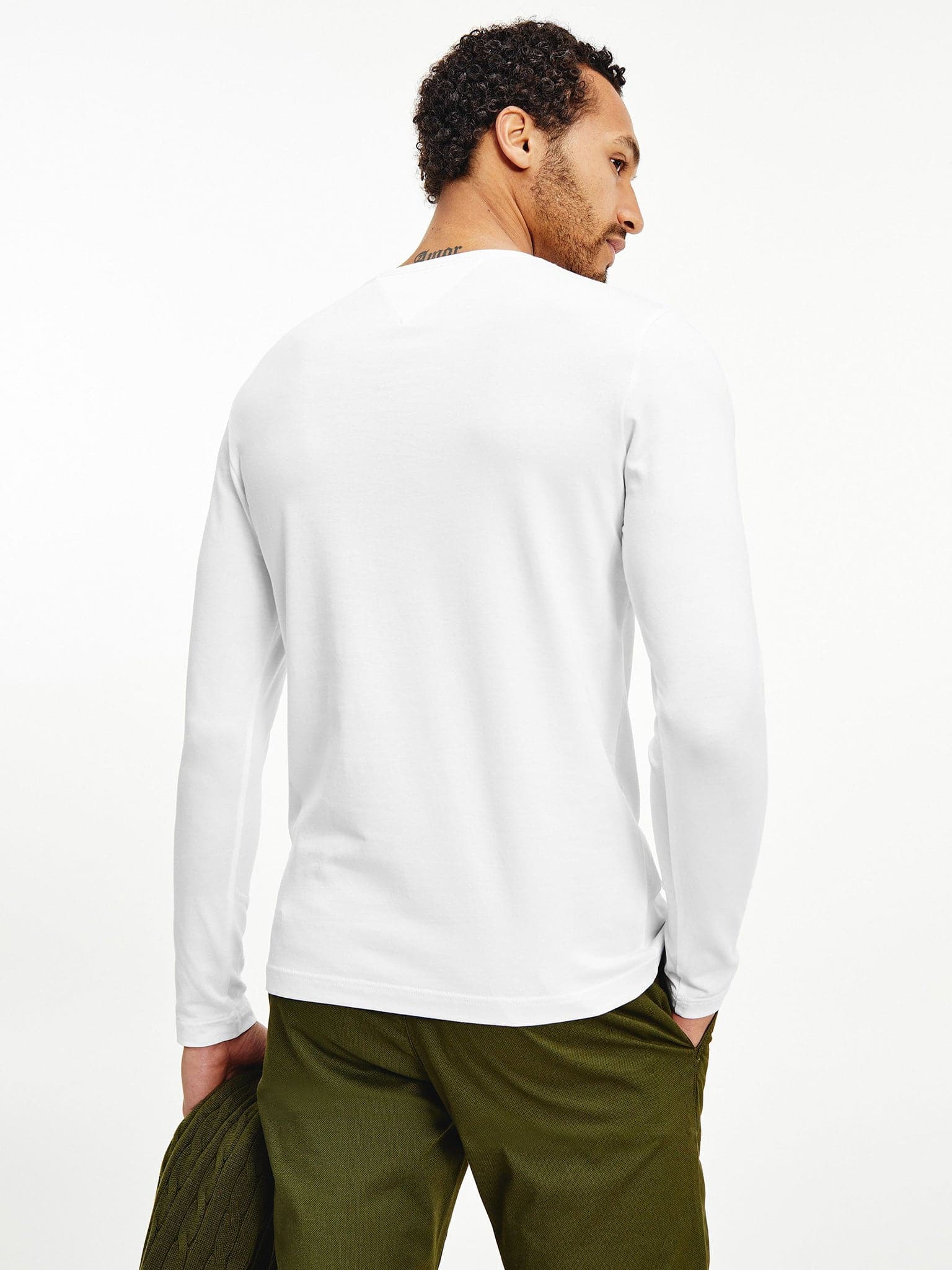 Ανδρική μπλούζα LONG SLEEVE EXTRA SLIM FIT T-SHIRT MW0MW10804YBR | MW0MW10804YBR