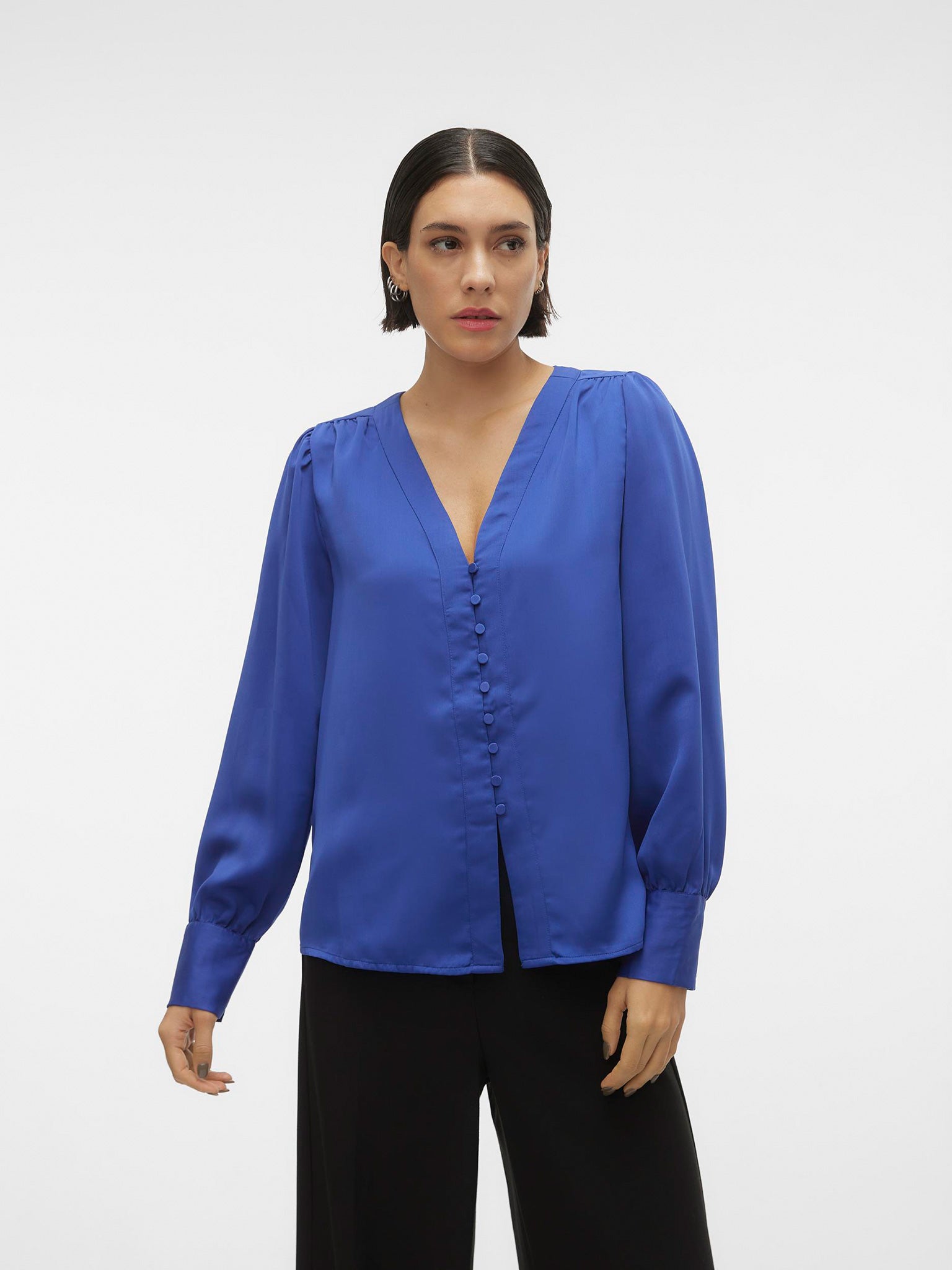 Γυναικείο πουκάμισο VMGISANA L/S V-NECK SHIRT WVN BTQ 10303170 | 10303170