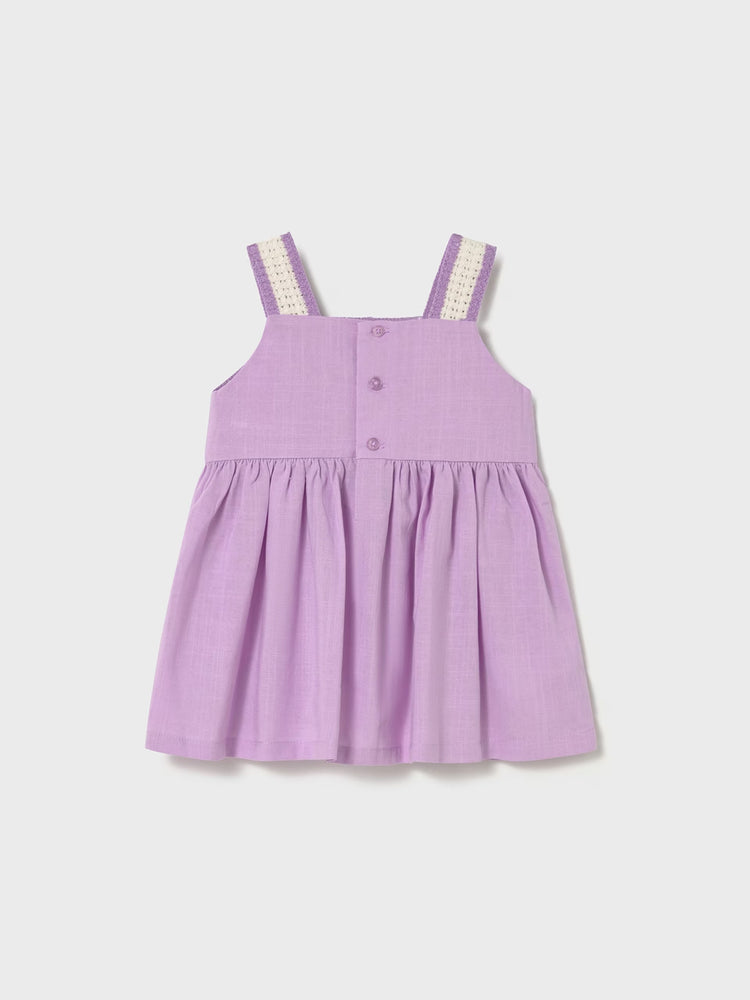 Βρεφικό φόρεμα συνδυασμό υφασμάτων | 26-01931-080