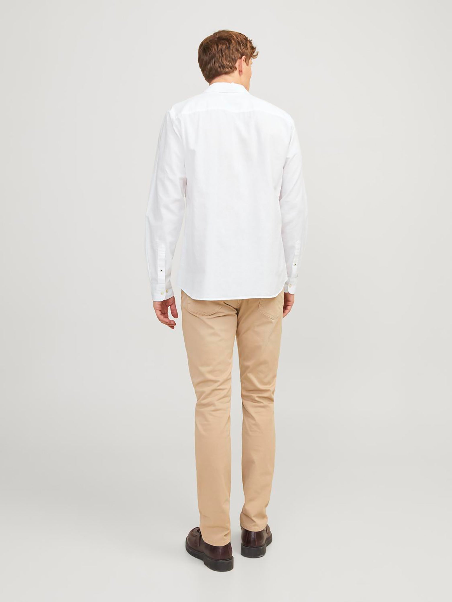 Ανδρικό πουκάμισο λινό JJESUMMER LINEN BLEND SHIRT LS SN 12248384 | 12248384