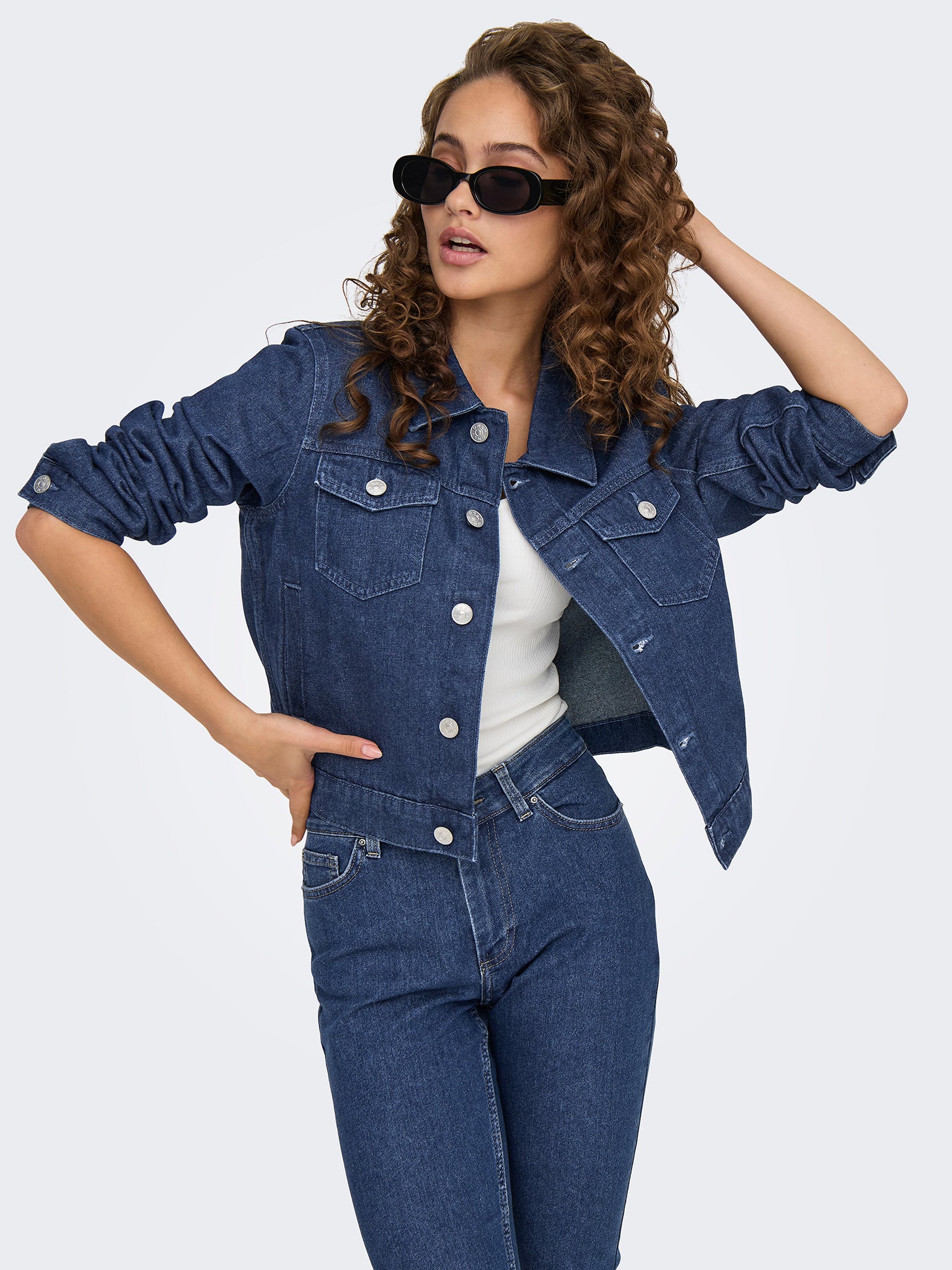 Γυναικείο τζάκετ τζιν dark blue ONLRILLO L/S JACKET AKM DNM 15346962 | 15346962