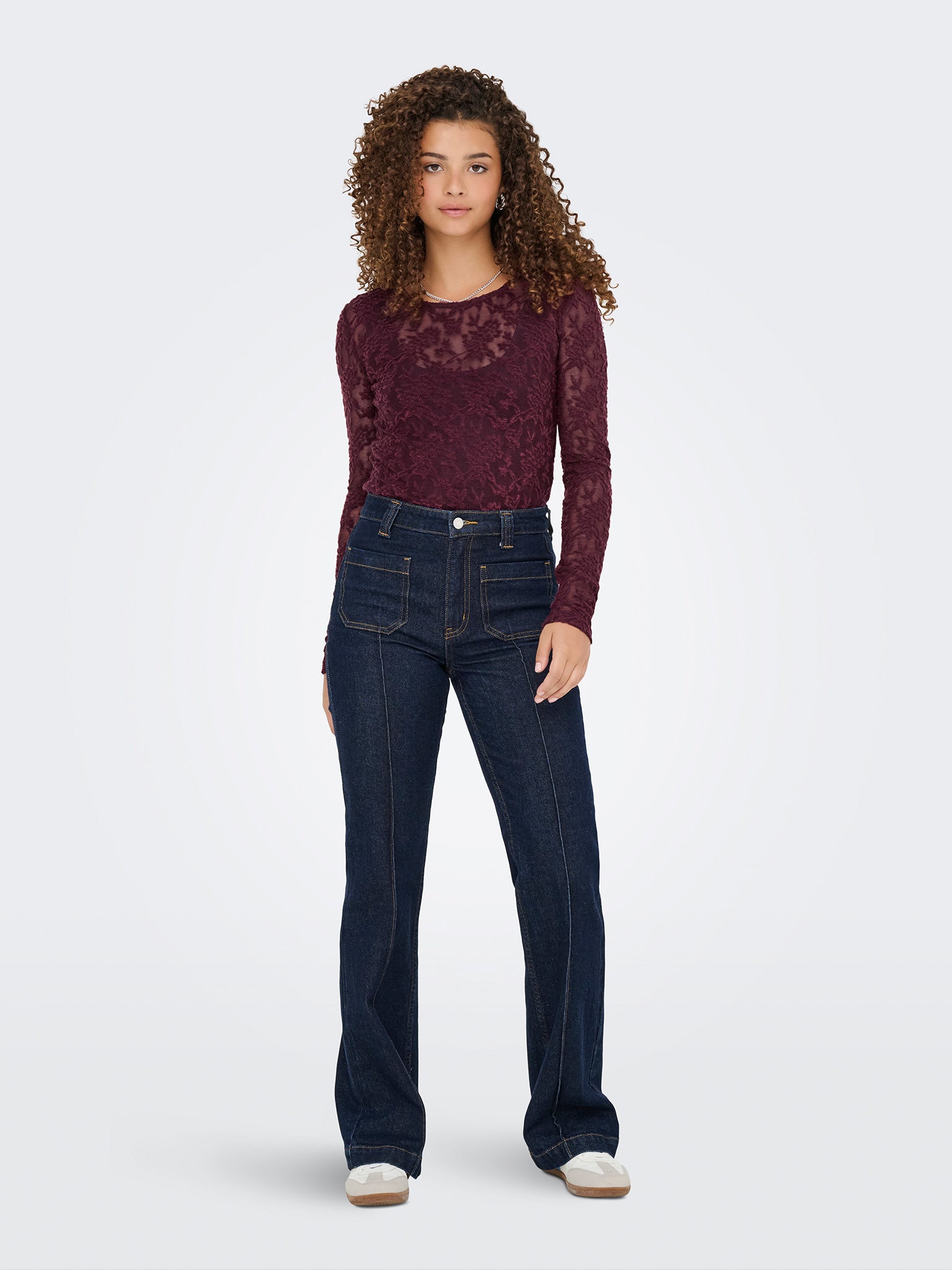Γυναικεία μπλούζα με διαφάνεια ONLBLAISE L/S TOP JRS 15356155 | 15356155