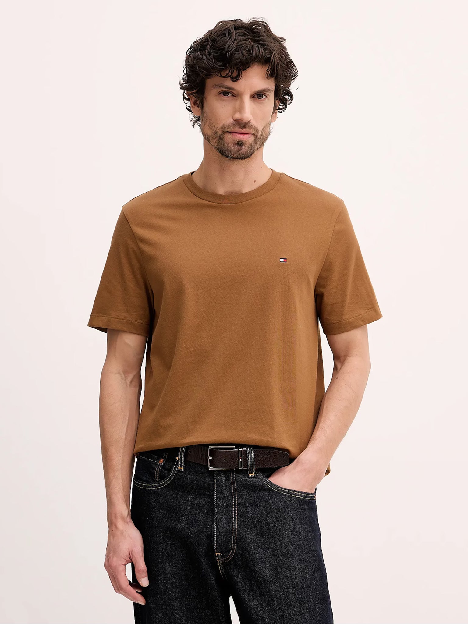 Ανδρικό t-shirt ESS SEASONAL REG FIT SOLID TEE MW0MW39995GV0 | MW0MW39995GV0