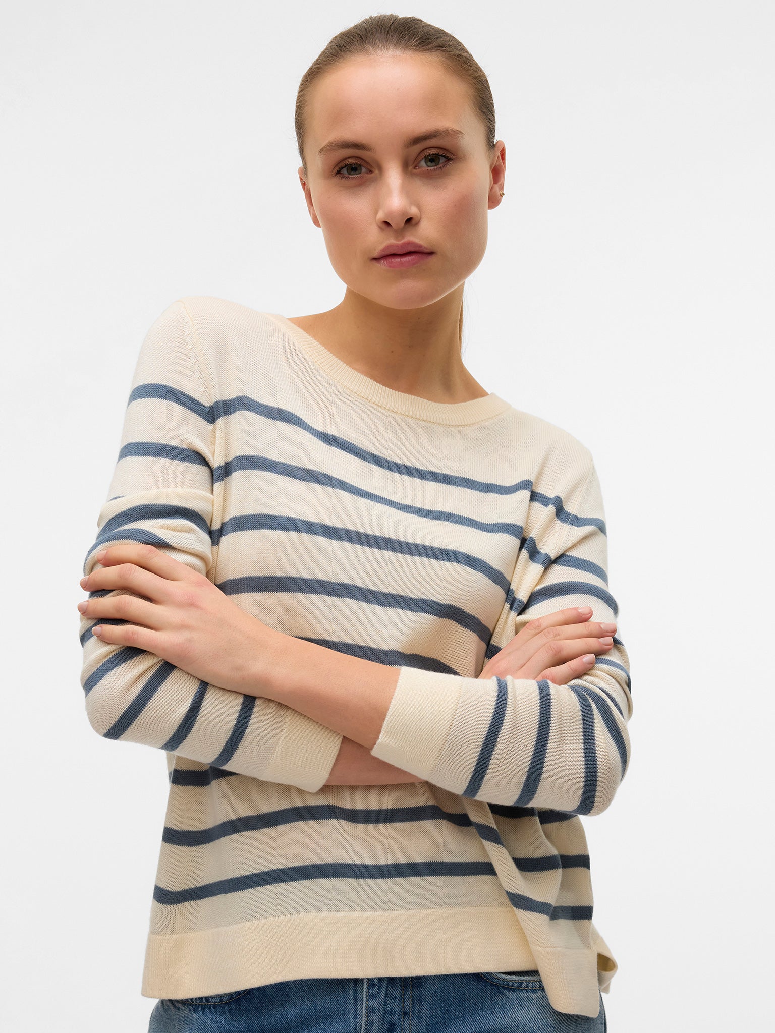Γυναικεία μπλούζα πλεκτή VMNOVA LS O-NECK PULLOVER GA NOOS 10282354 | 10282354