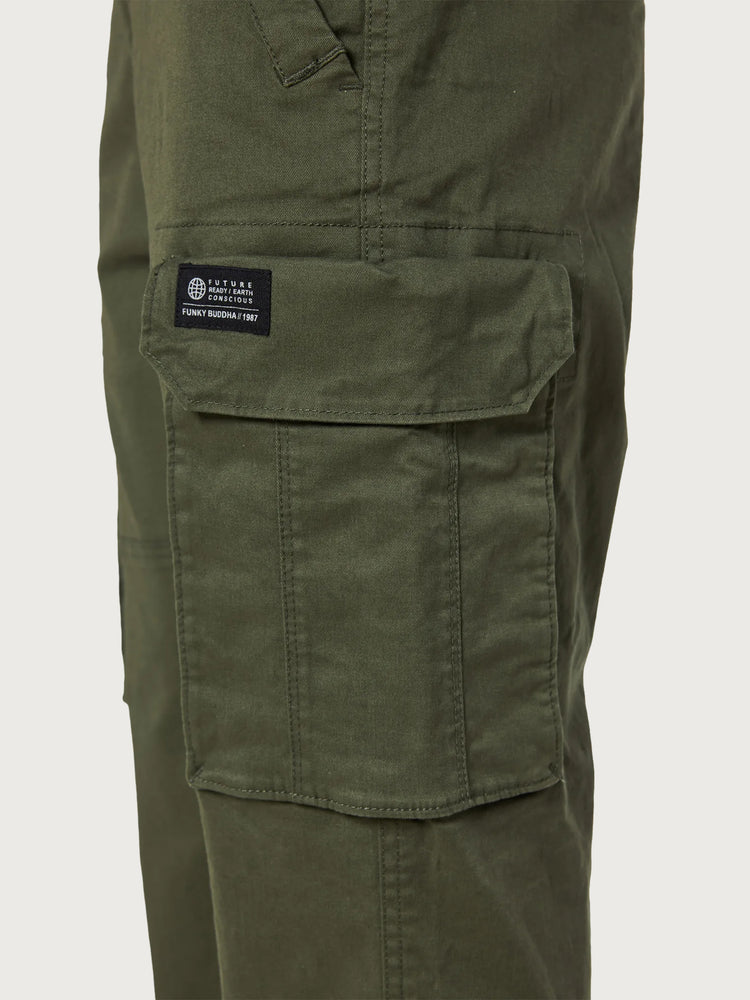 Ανδρικό παντελόνι cargo Deep forest FBM014-030-02 | FBM014-030-02