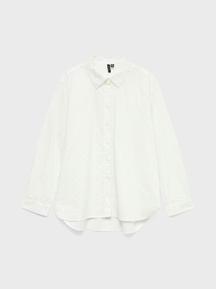 Γυναικείο πουκάμισο με στρας VMINGA RHINE LS SHIRT WVN 10332010 | 10332010