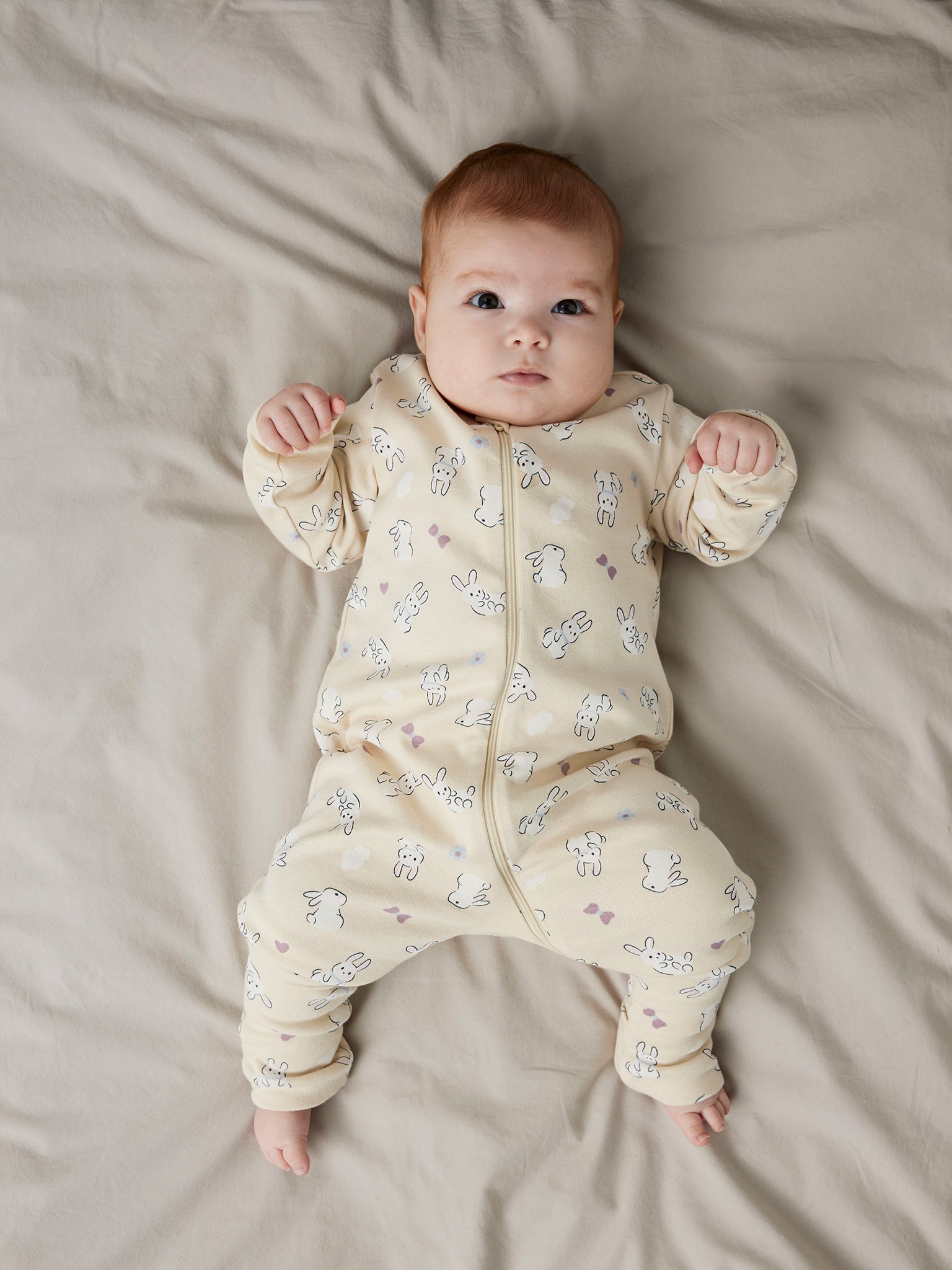 Βρεφικά φορμάκια σετ 2 τεμ NBFNIGHTSUIT 2P ZIP FF SAND RABBIT NOOS 13240988 | 13240988