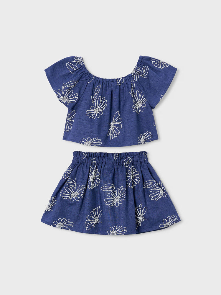 Παιδικό σετ φούστα λινή | 26-03947-058