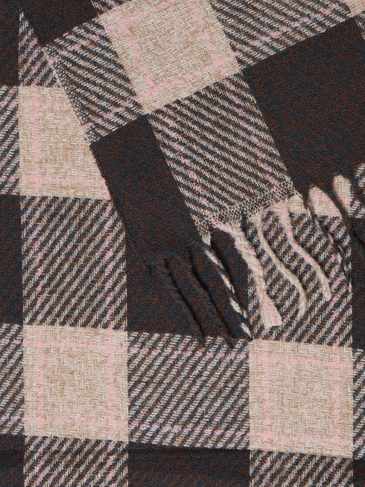 Γυναικείο κασκόλ καρό BYWALVIA Skjerf Java/Sand Check Scarf / Brown 20819627 | 20819627