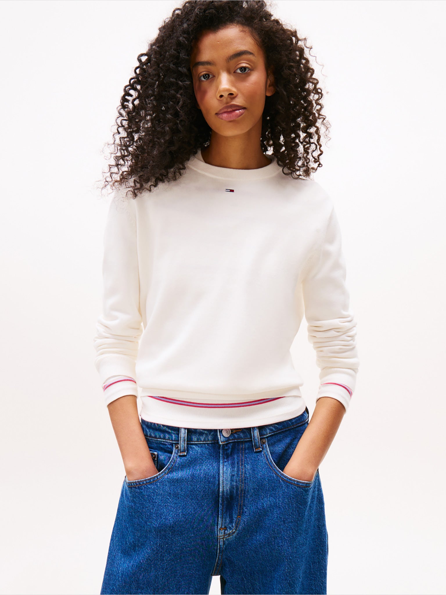 Γυναικεία μπλούζα πλεκτή TJW ESSENTIAL CREW SWEATER EXT DW0DW20159YBH | DW0DW20159YBH
