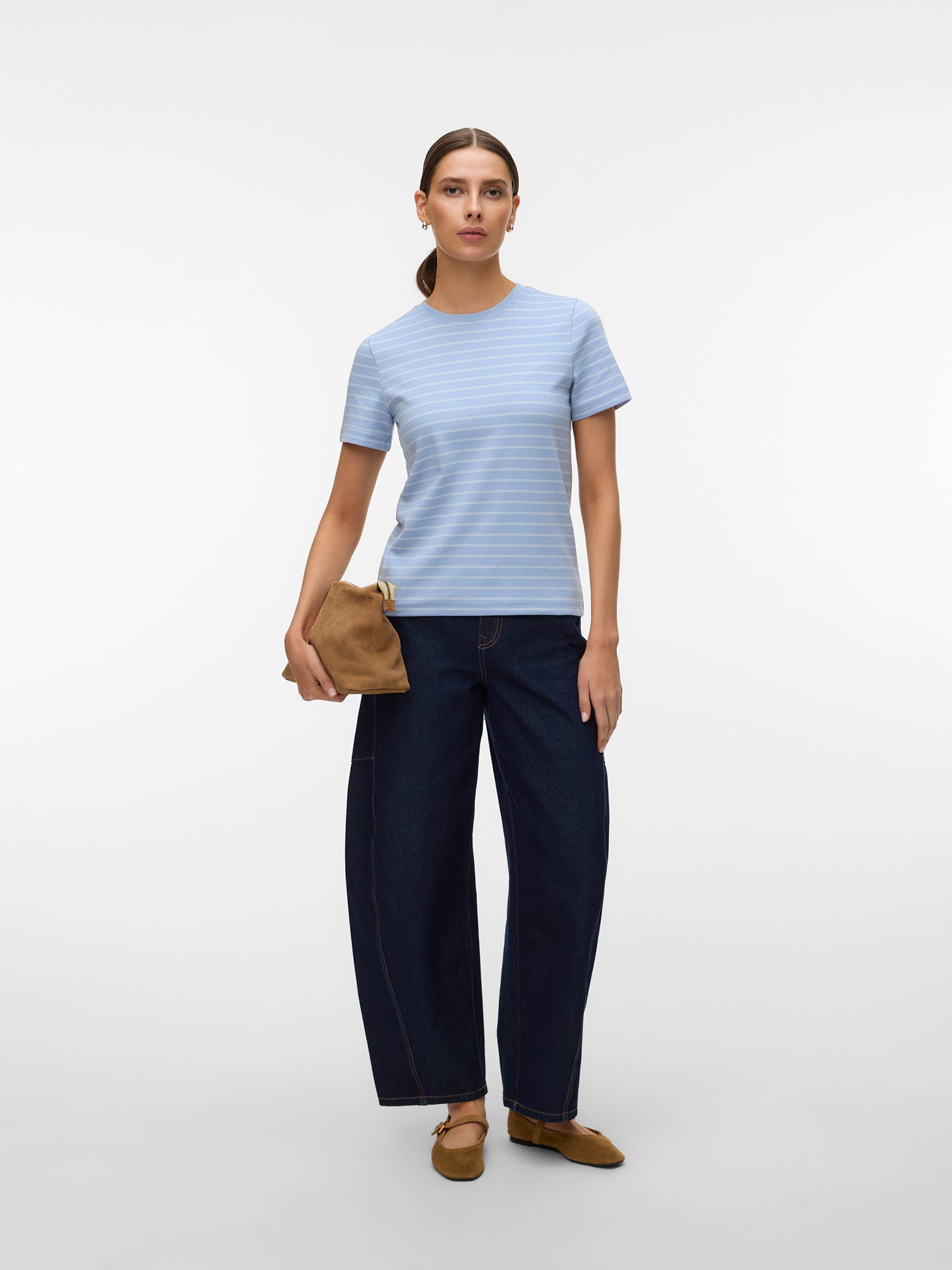 Γυναικείο t-shirt λευκή ρίγα | 10342731