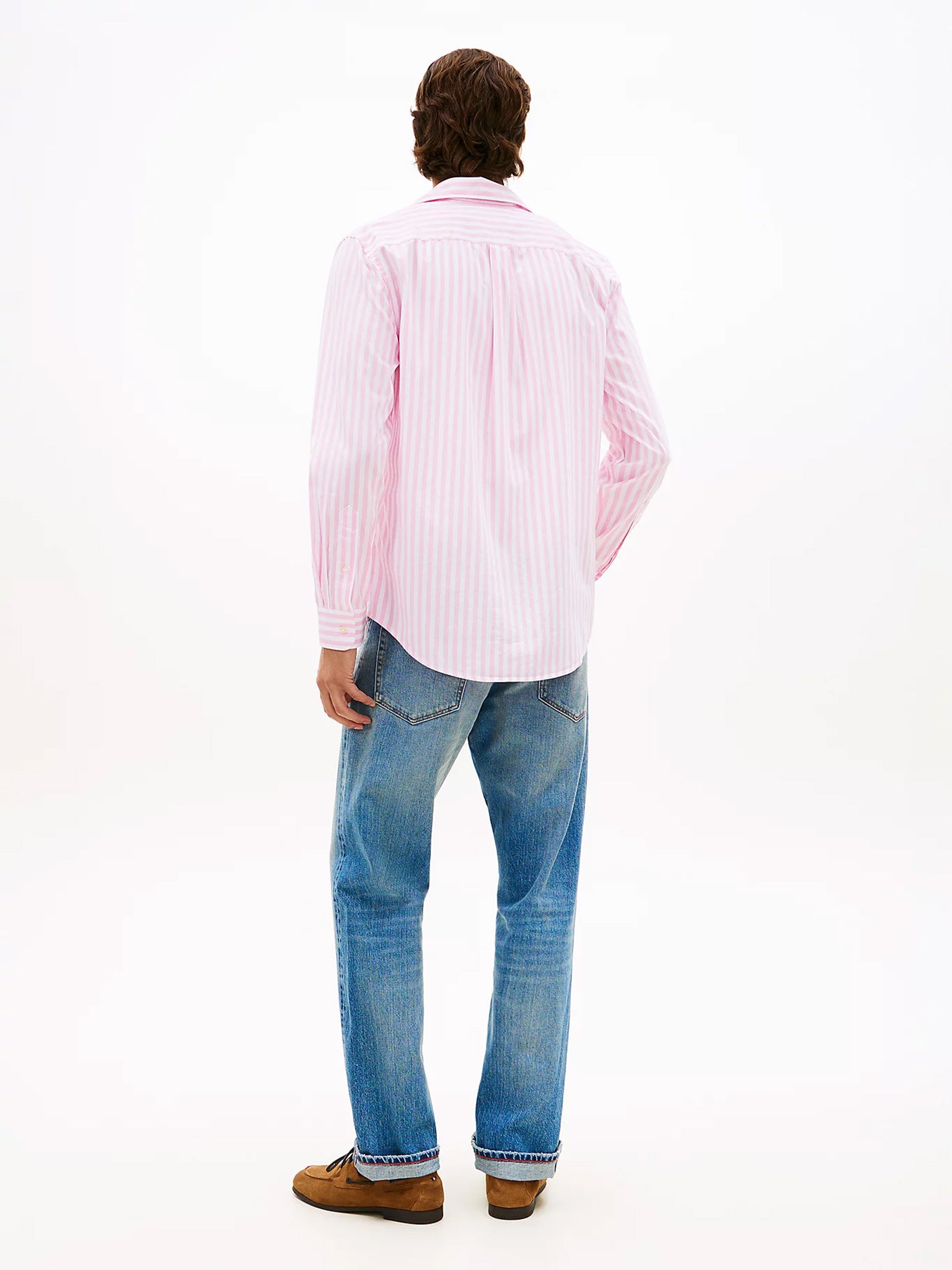 Ανδρικό πουκάμισο ριγέ FLEX POPLIN CLASSIC STP RF SHIRT MW0MW424400D1 | MW0MW424400D1
