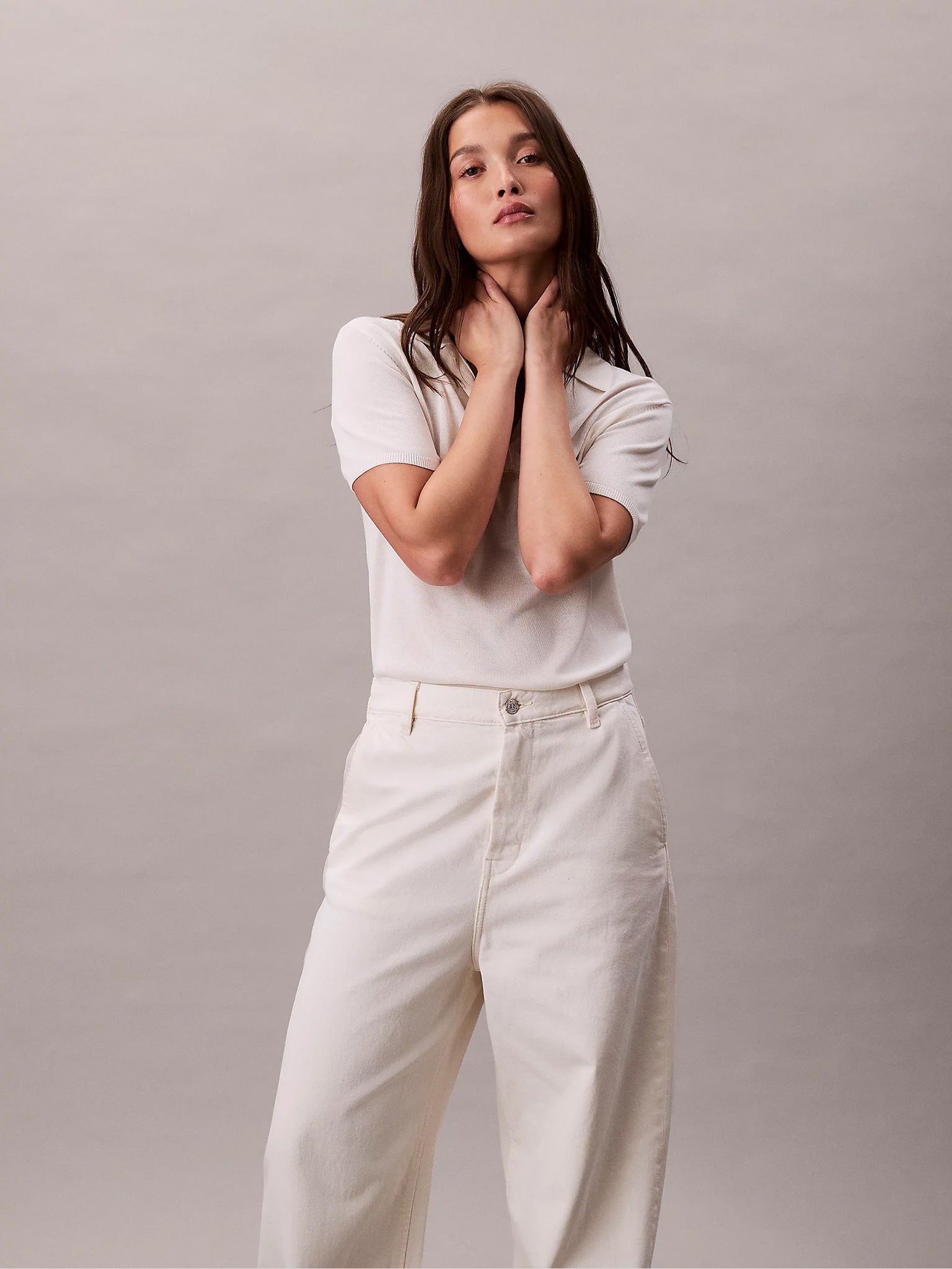 Γυναικείο παντελόνι τζιν TROUSER BARREL ECRU LV047C795GYN0 | LV047C795GYN0