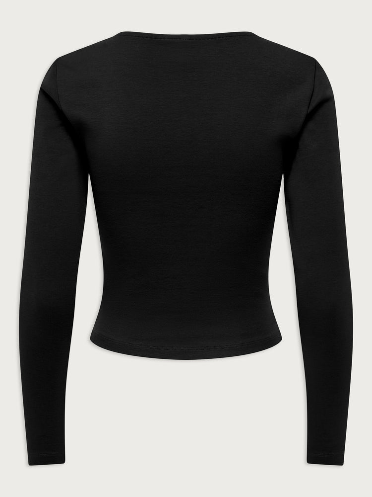 Γυναικεία μπλούζα μακό ONLRILEY L/S V-NECK TOP JRS 15386480 | 15386480