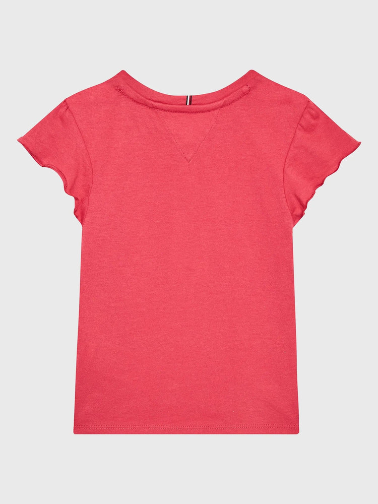 Παιδική μπλούζα ESSENTIAL RUFFLE SLEEVE SLIM FIT TOP KG0KG07052XKI | KG0KG07052XKI