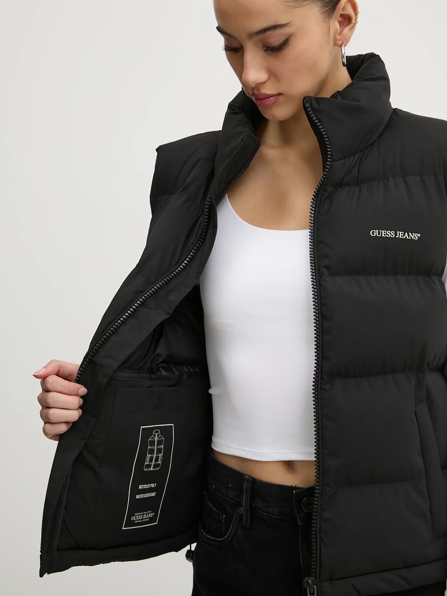 Γυναικείο γιλέκο puffer | W4BN59WGII2JBLK