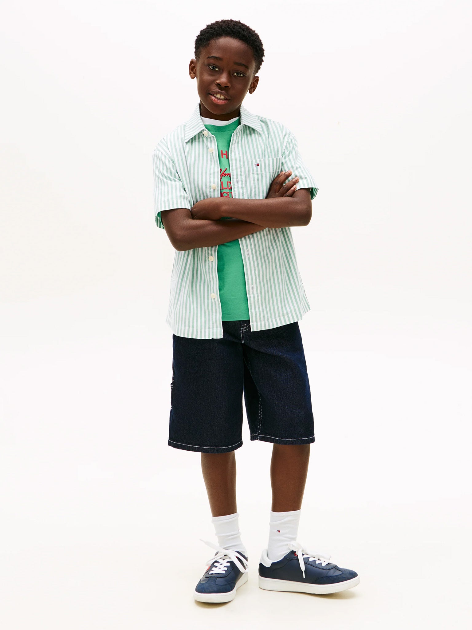 Παιδικό πουκάμισο ριγέ FLEX ITHACA STRIPE SHIRT SS KB0KB10210L5Y | KB0KB10210L5Y