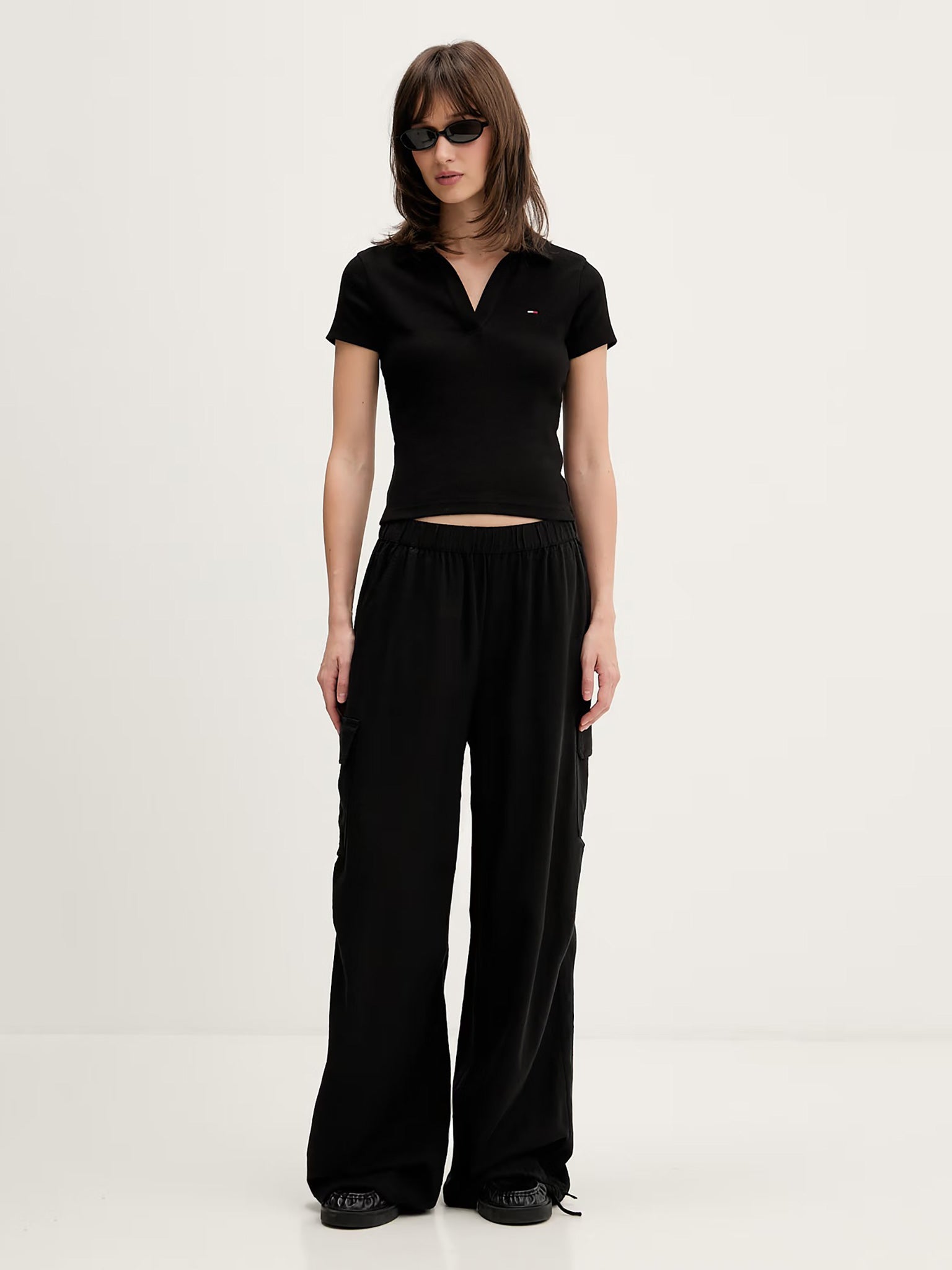 Γυναικεία μπλούζα polo TJW SLIM SH RIB POLO DW0DW22326BDS | DW0DW22326BDS